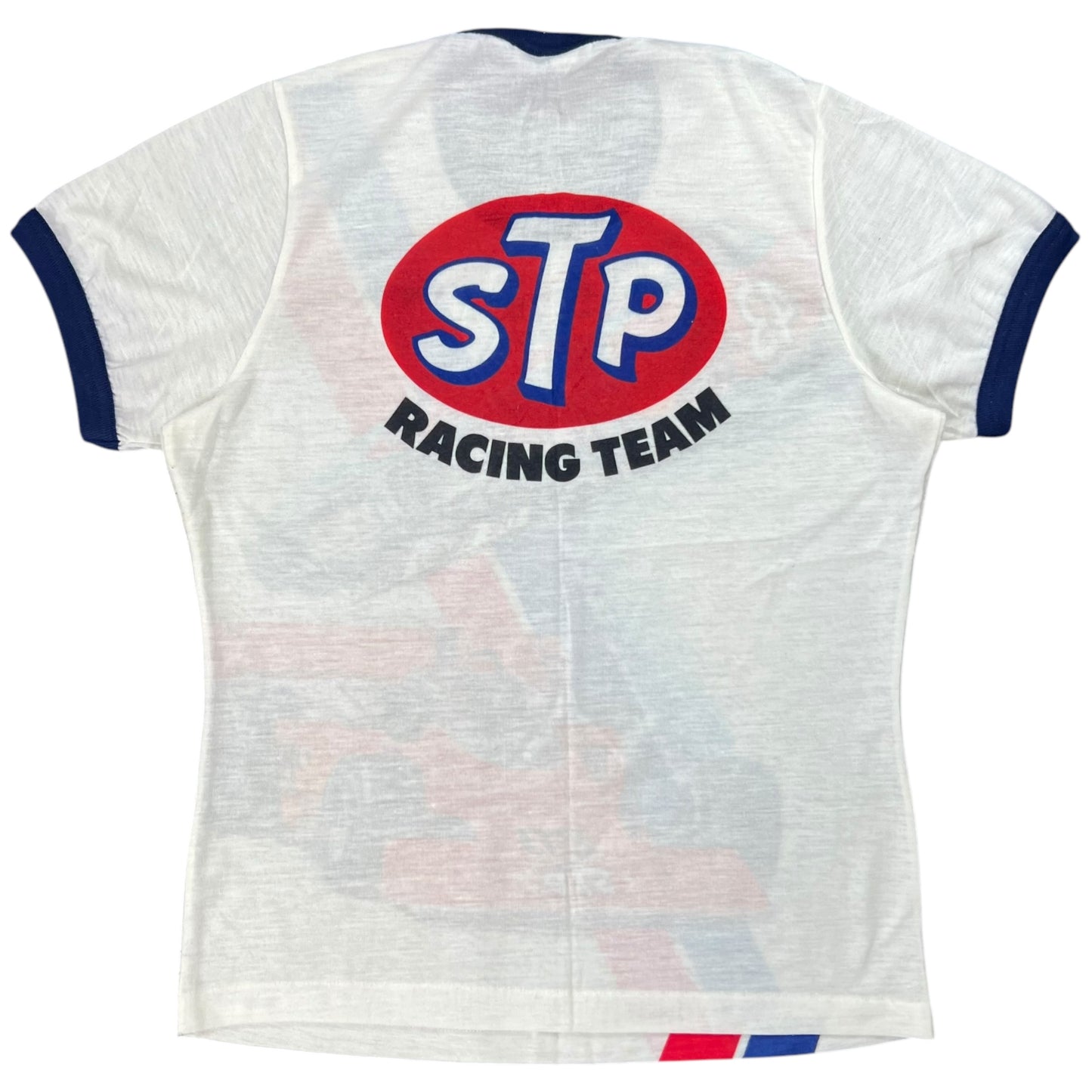 Vintage 1970s STP Racing Team all over print tee (M)