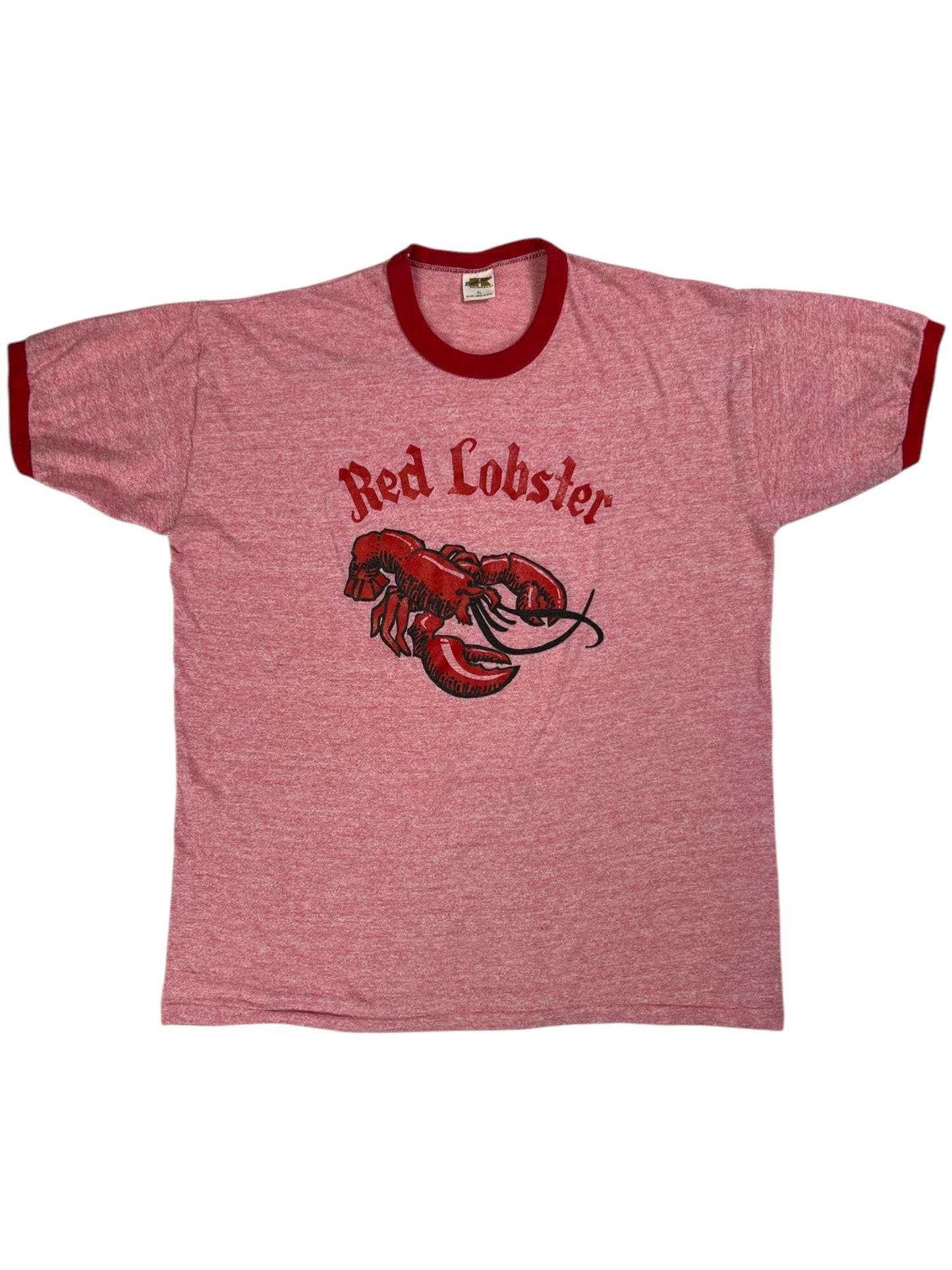 Vintage 1970s Russell Athletic Red Lobster ringer tee (L)