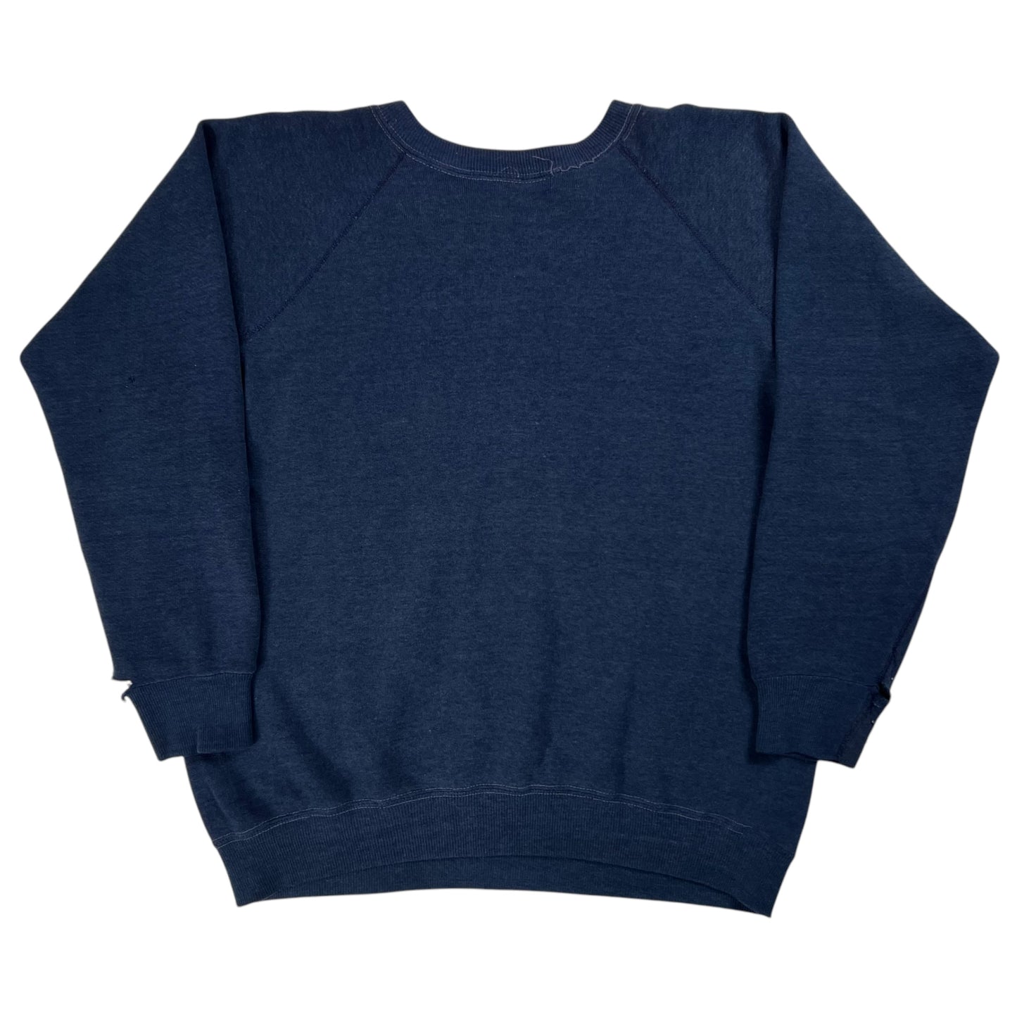 Vintage 1970s navy thrashed blank crewneck (M)
