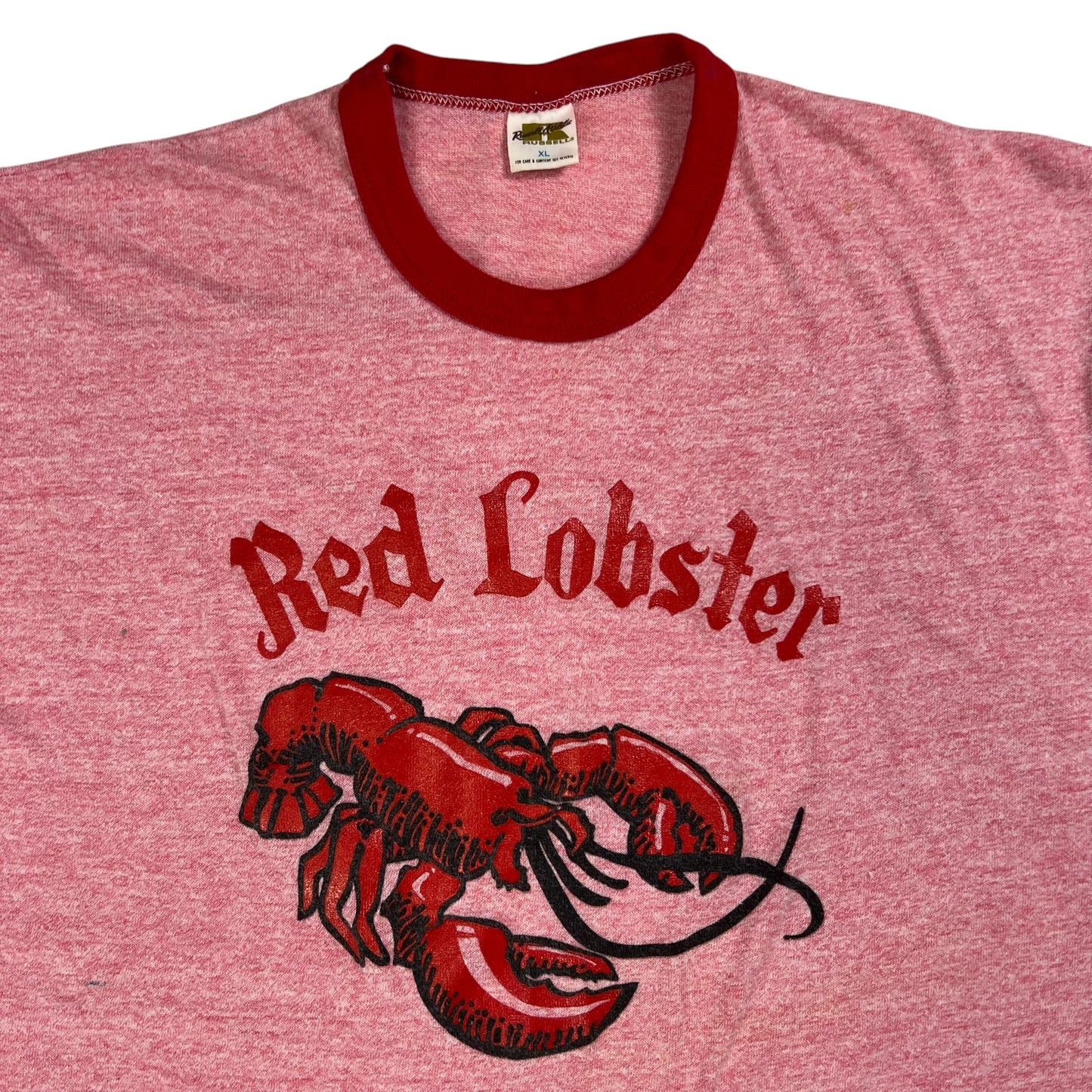 Vintage 1970s Russell Athletic Red Lobster ringer tee (L)