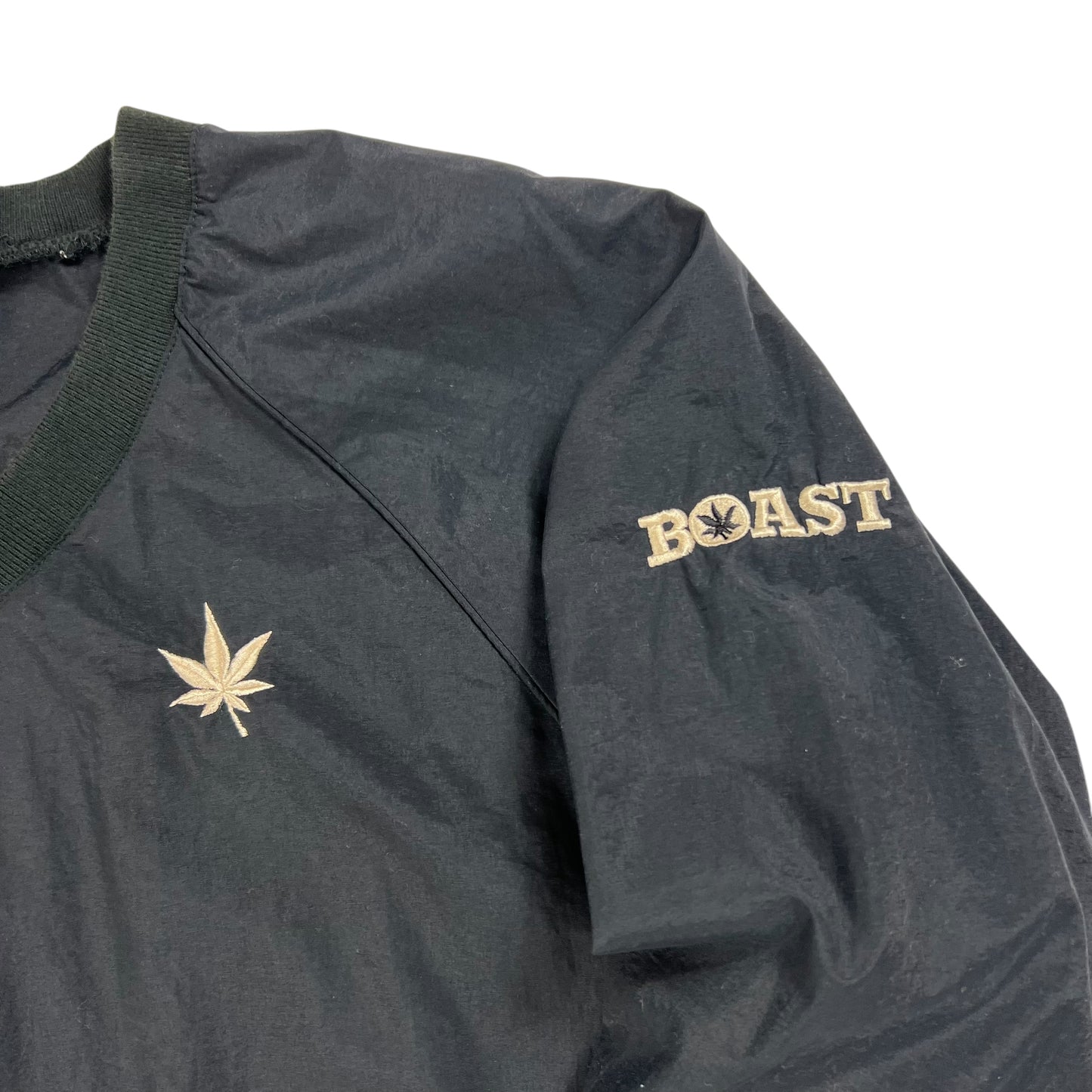 Vintage 90s BOAST marijuana leaf windbreaker (L)