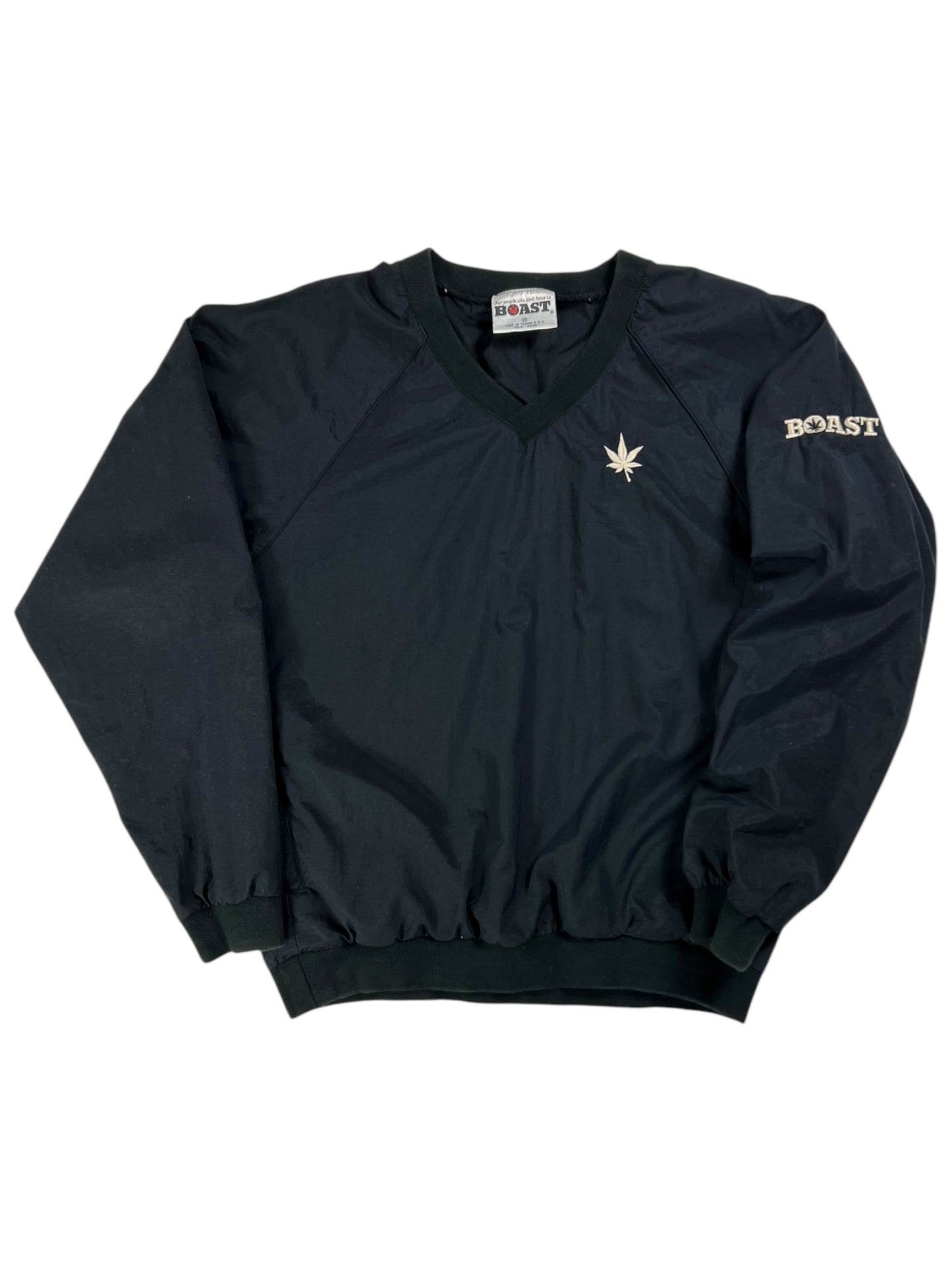 Vintage 90s BOAST marijuana leaf windbreaker (L)