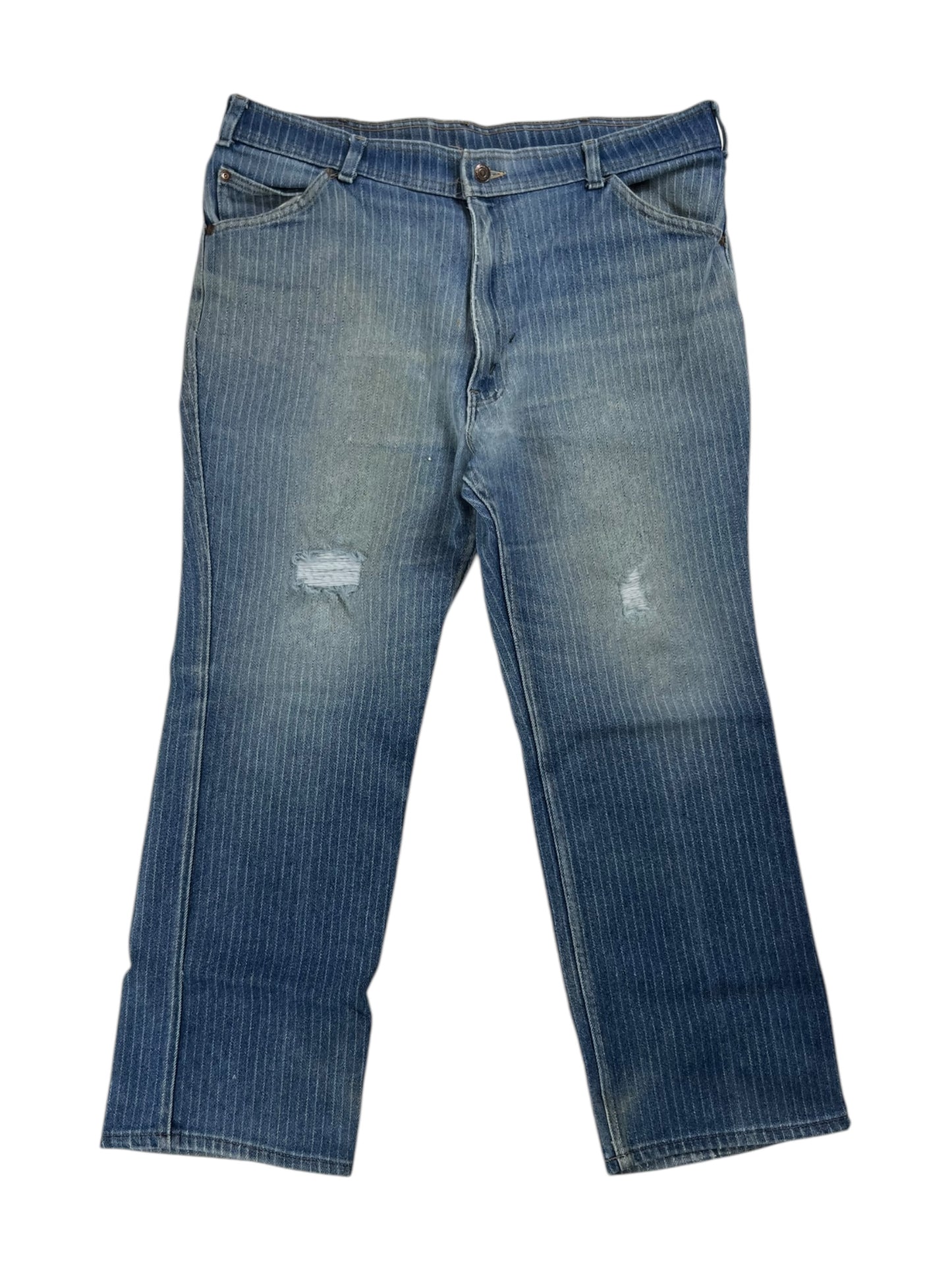 Vintage 1970s Levi’s Action Casuals striped denim jeans (36x27)