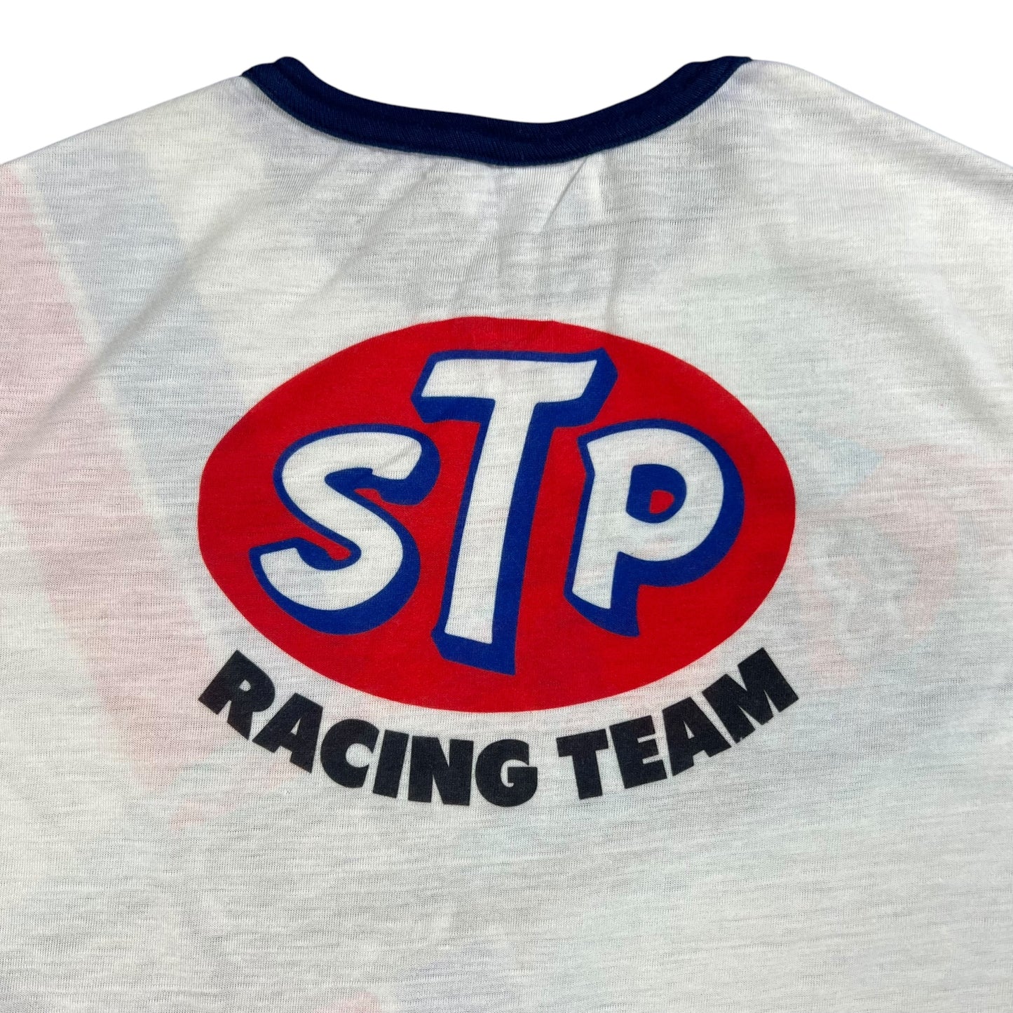Vintage 1970s STP Racing Team all over print tee (L)