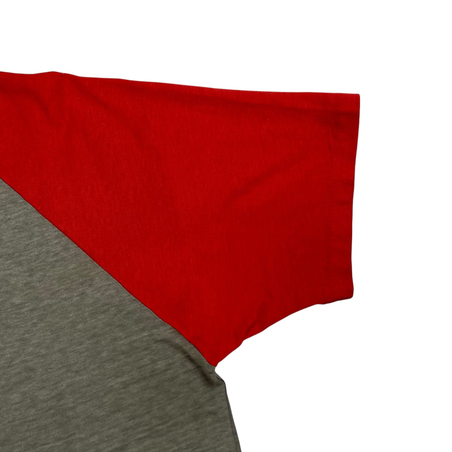 Vintage 1970s two tone red grey blank faded tee (M)