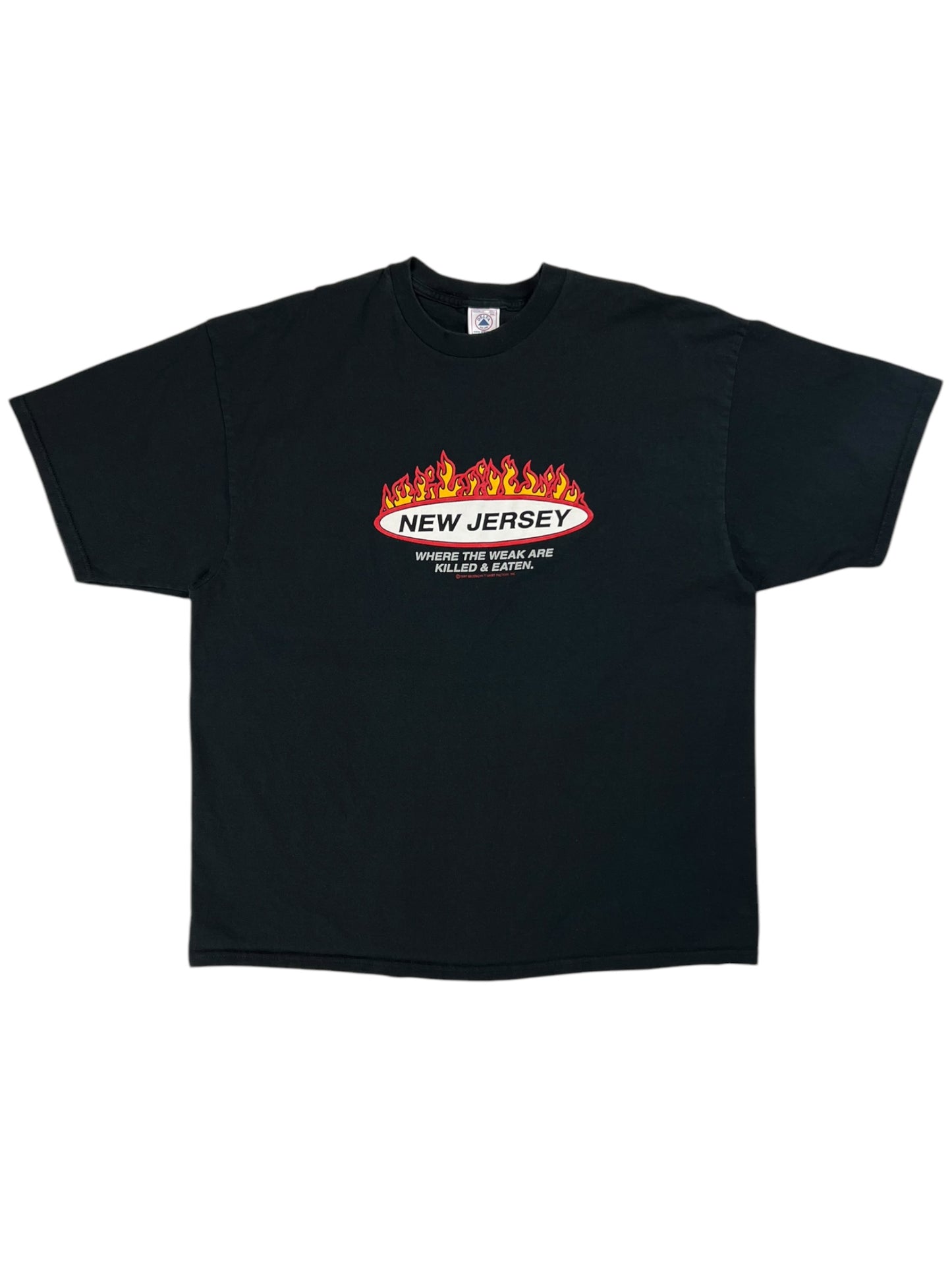 Vintage 1997 New Jersey “WHERE THE WEAK ARE KILLED & EATEN.” tee (XL)