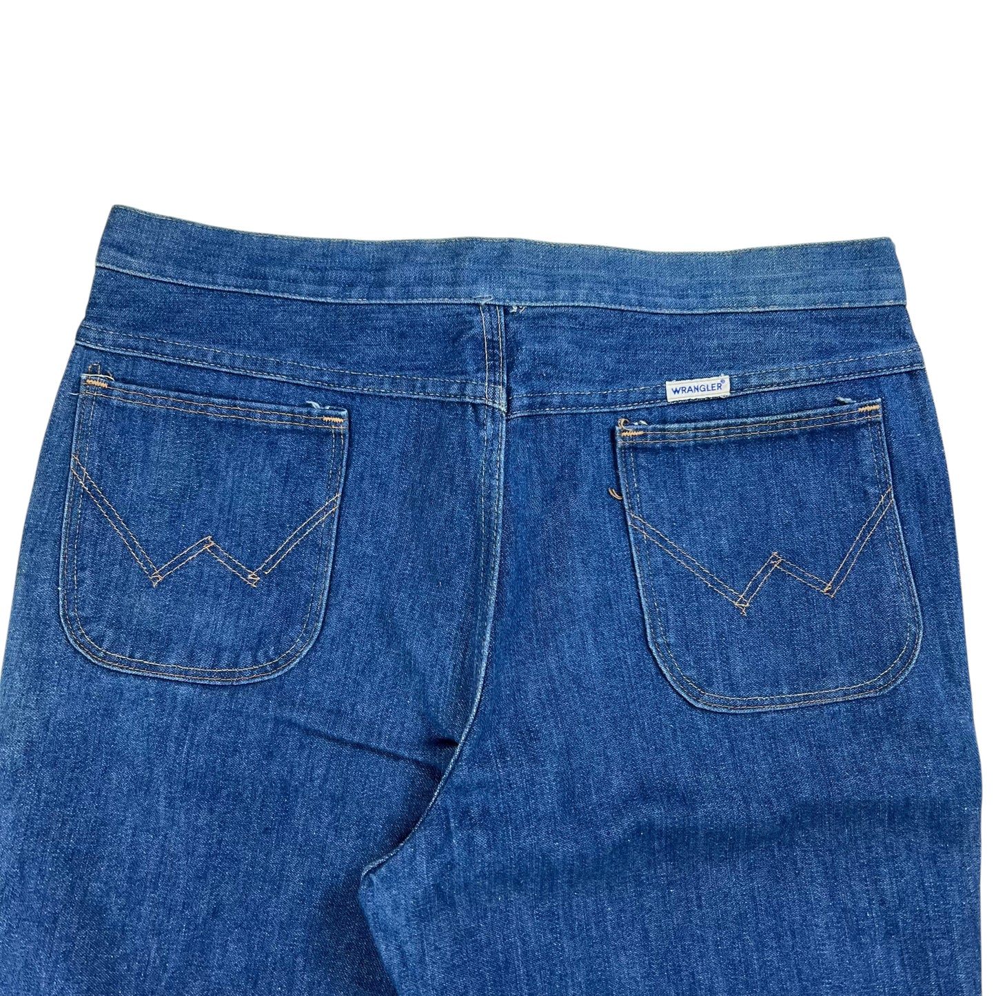 Vintage 1970s Wrangler bell bottom flare denim jeans (34x28)