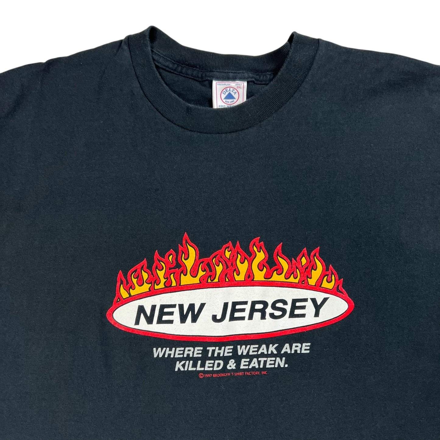 Vintage 1997 New Jersey “WHERE THE WEAK ARE KILLED & EATEN.” tee (XL)