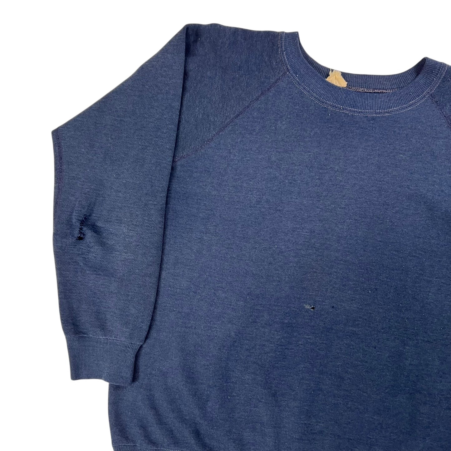 Vintage 1970s navy thrashed blank crewneck (M)