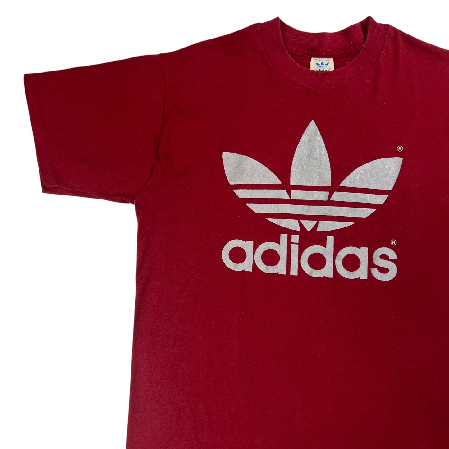 Vintage 80s Adidas trefoil logo tee (M/L)