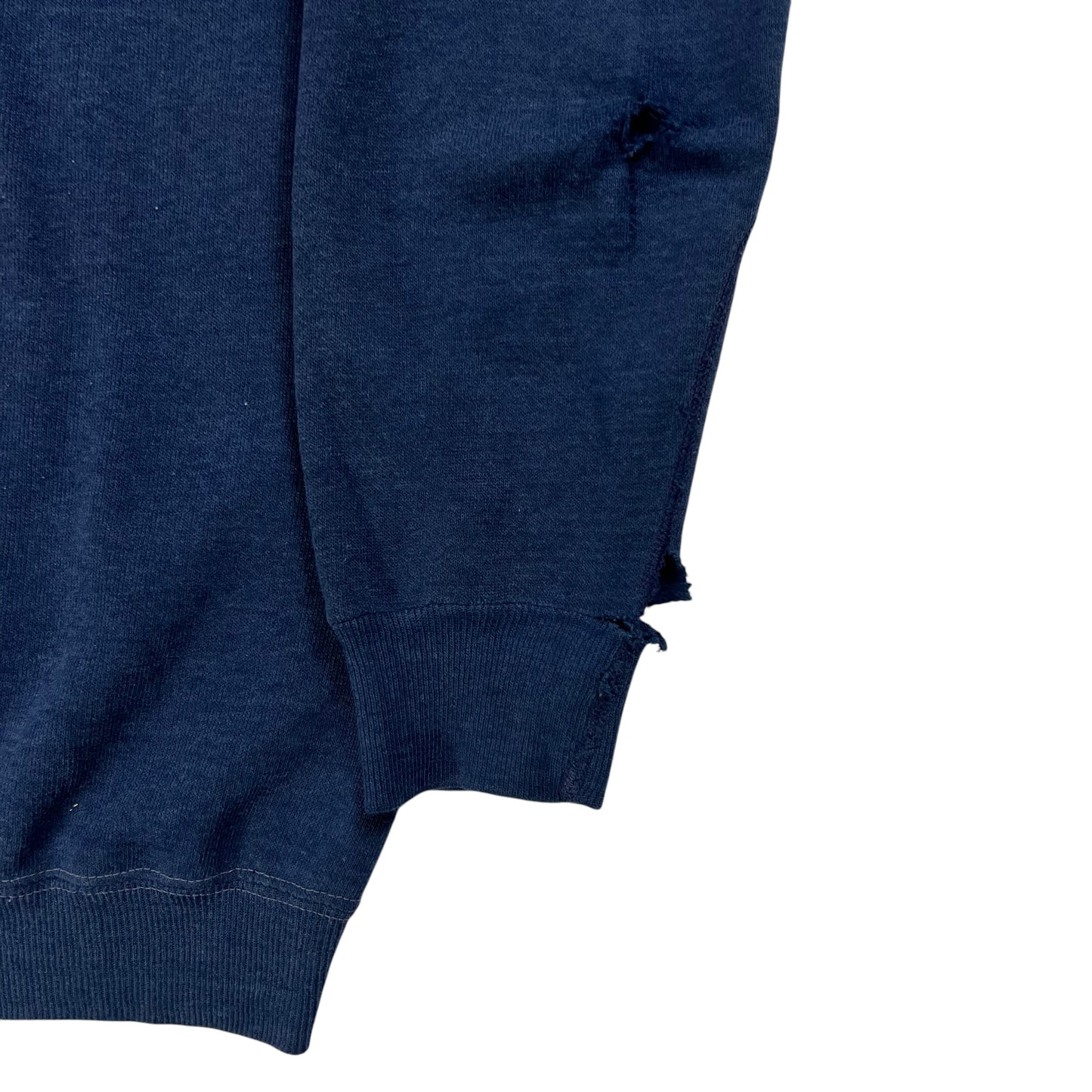 Vintage 1970s navy thrashed blank crewneck (M)