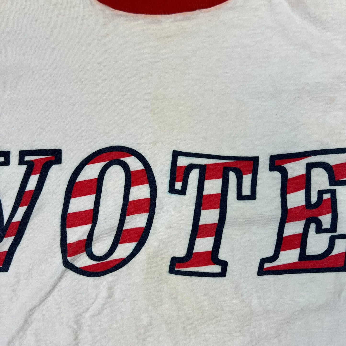 Vintage 1970s VOTE ringer tee (M)
