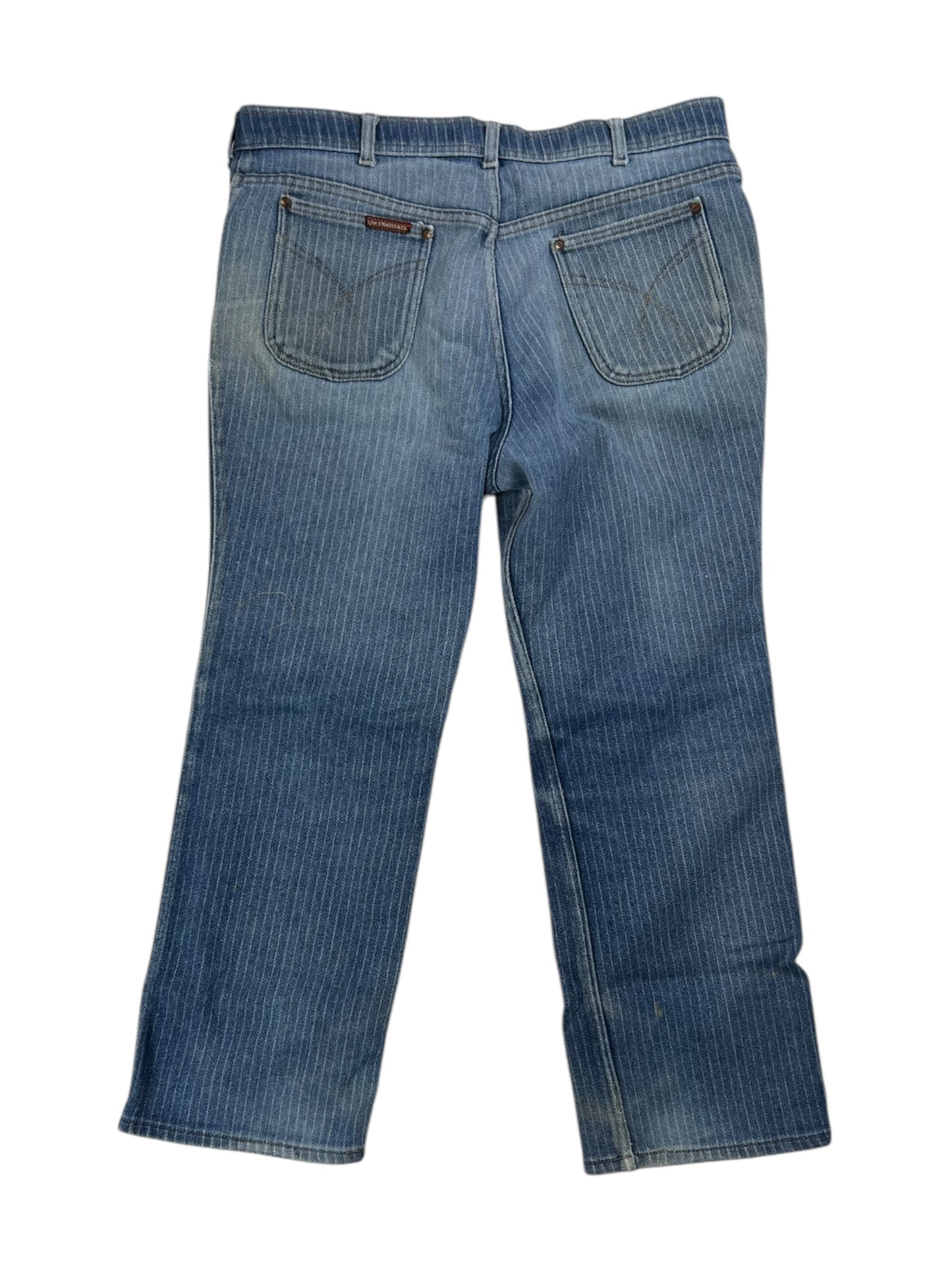 Vintage 1970s Levi’s Action Casuals striped denim jeans (36x27)