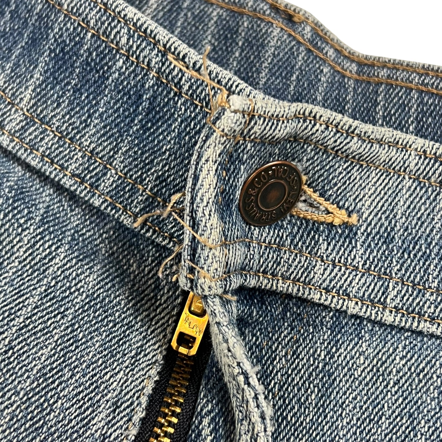 Vintage 1970s Levi’s Action Casuals striped denim jeans (36x27)