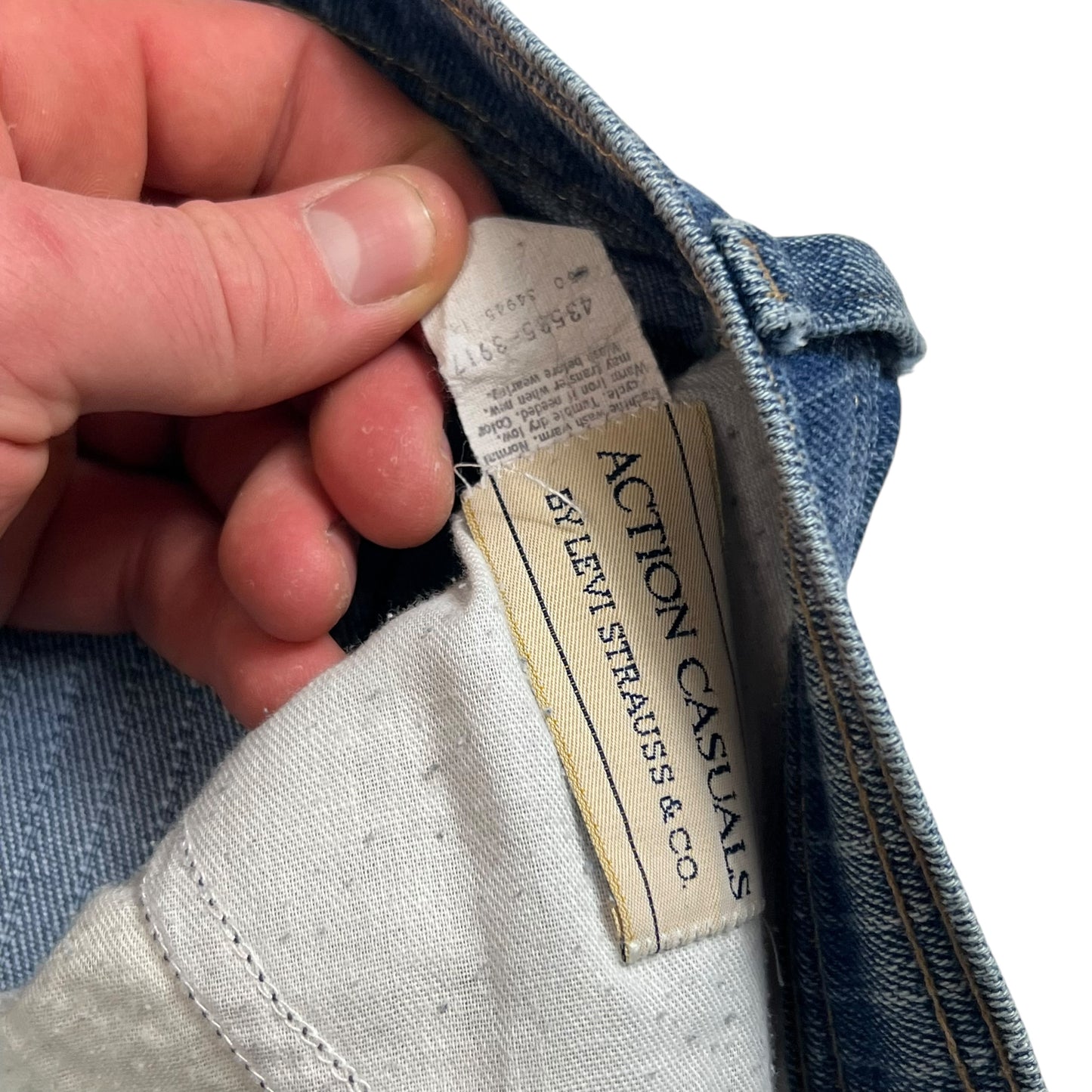 Vintage 1970s Levi’s Action Casuals striped denim jeans (36x27)