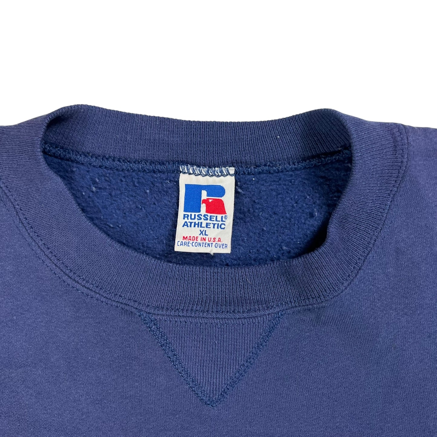Vintage 90s Russell Athletic spellout faded crewneck (XL)
