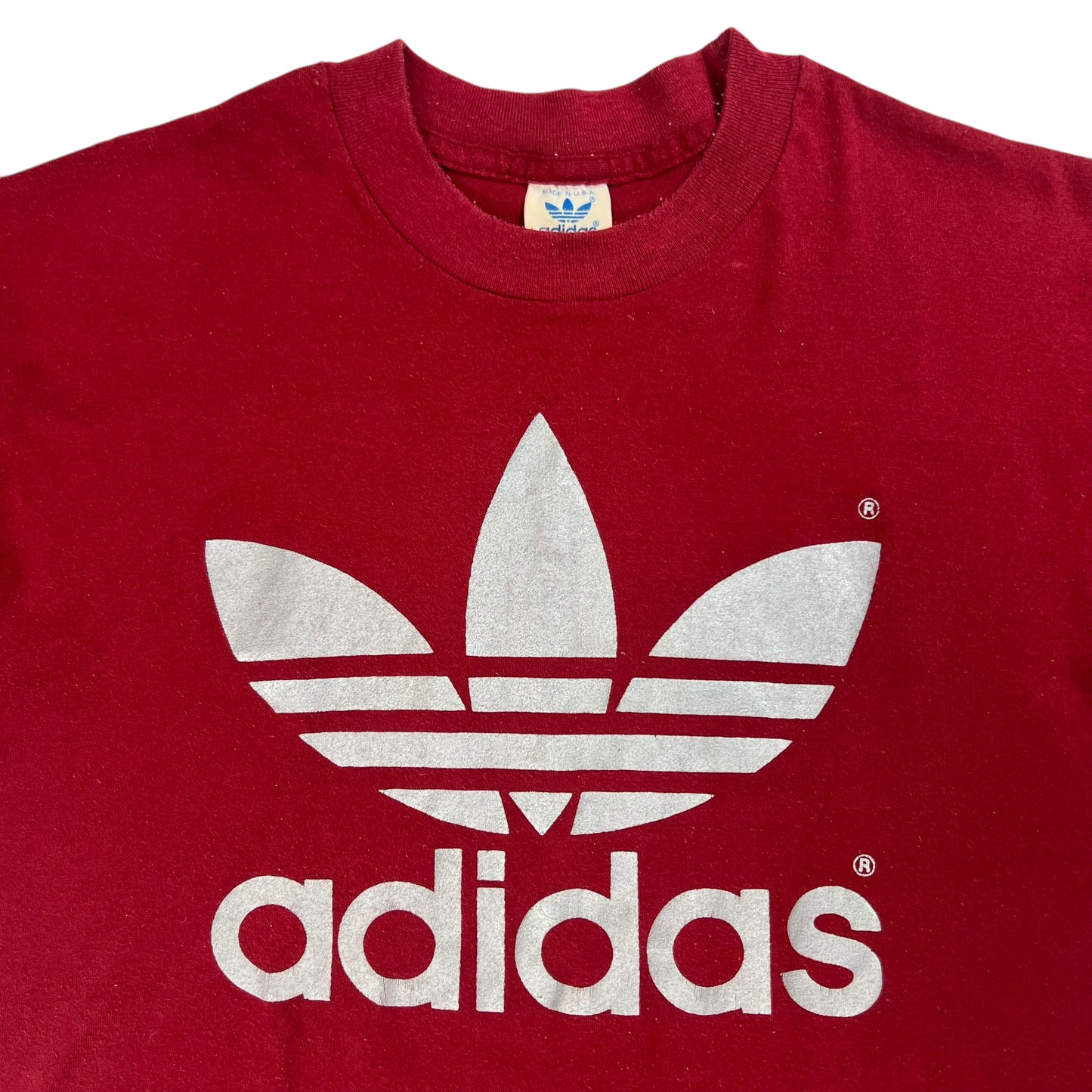 Vintage 80s Adidas trefoil logo tee (M/L)