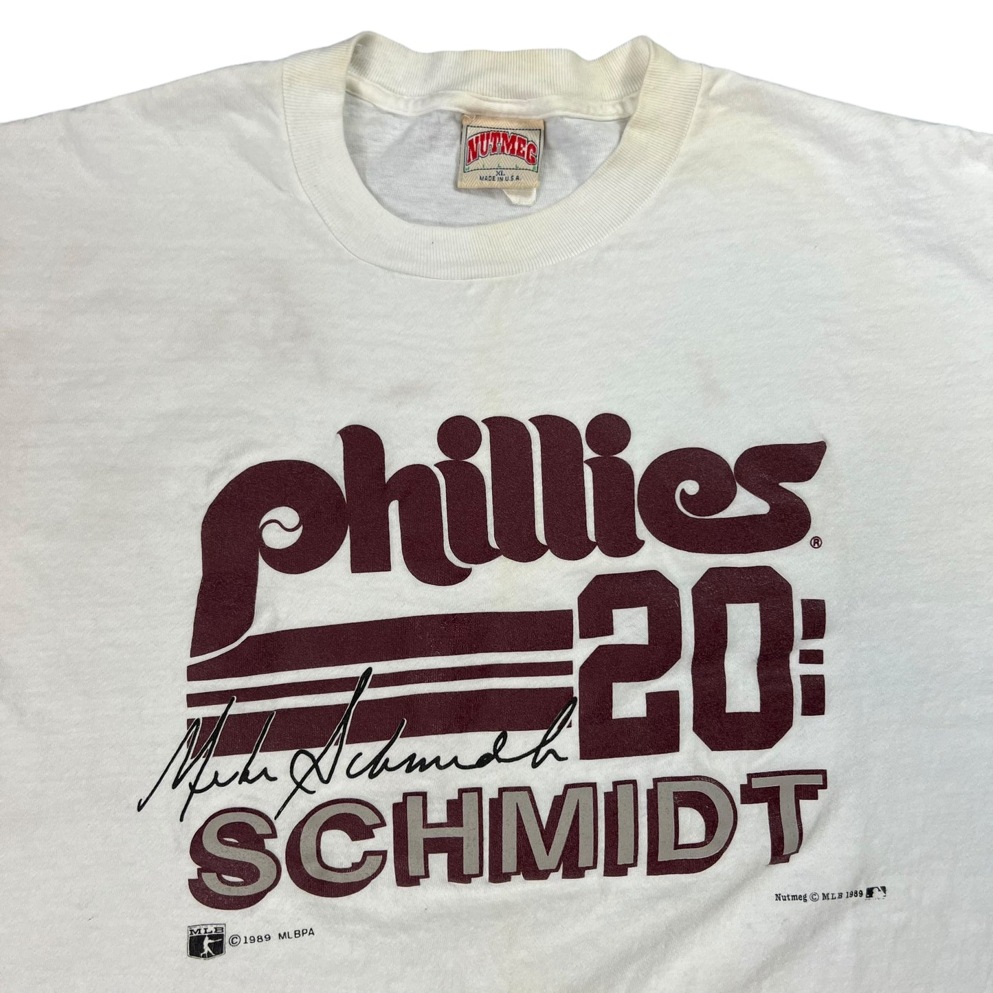 Vintage 1989 Nutmeg Philadelphia Phillies Mike Schmidt tee (XL)