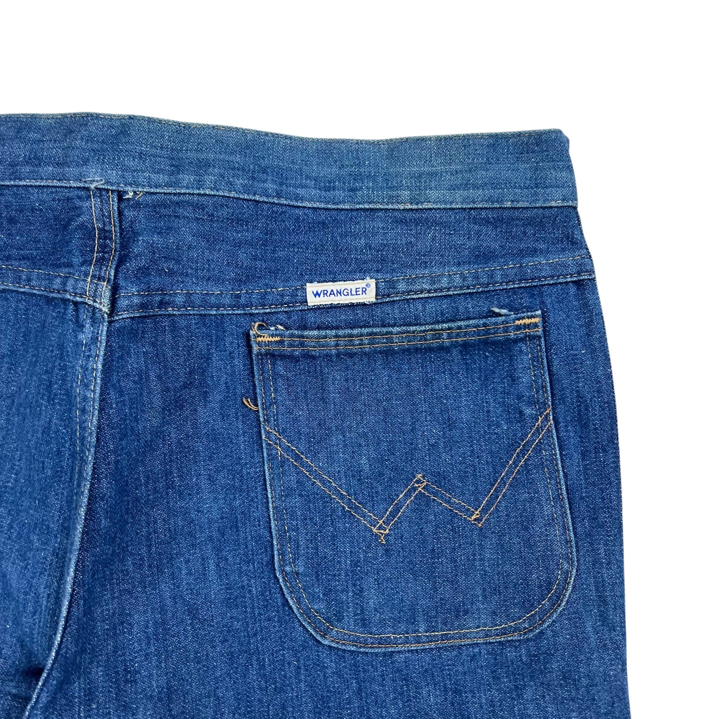 Vintage 1970s Wrangler bell bottom flare denim jeans (34x28)