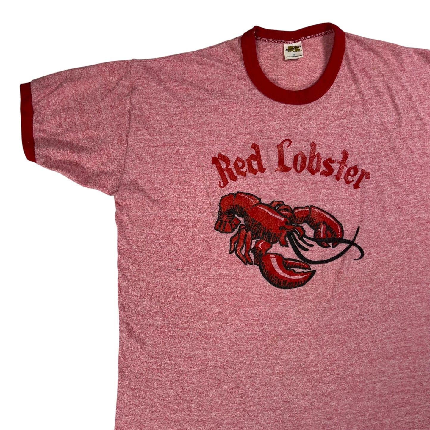 Vintage 1970s Russell Athletic Red Lobster ringer tee (L)