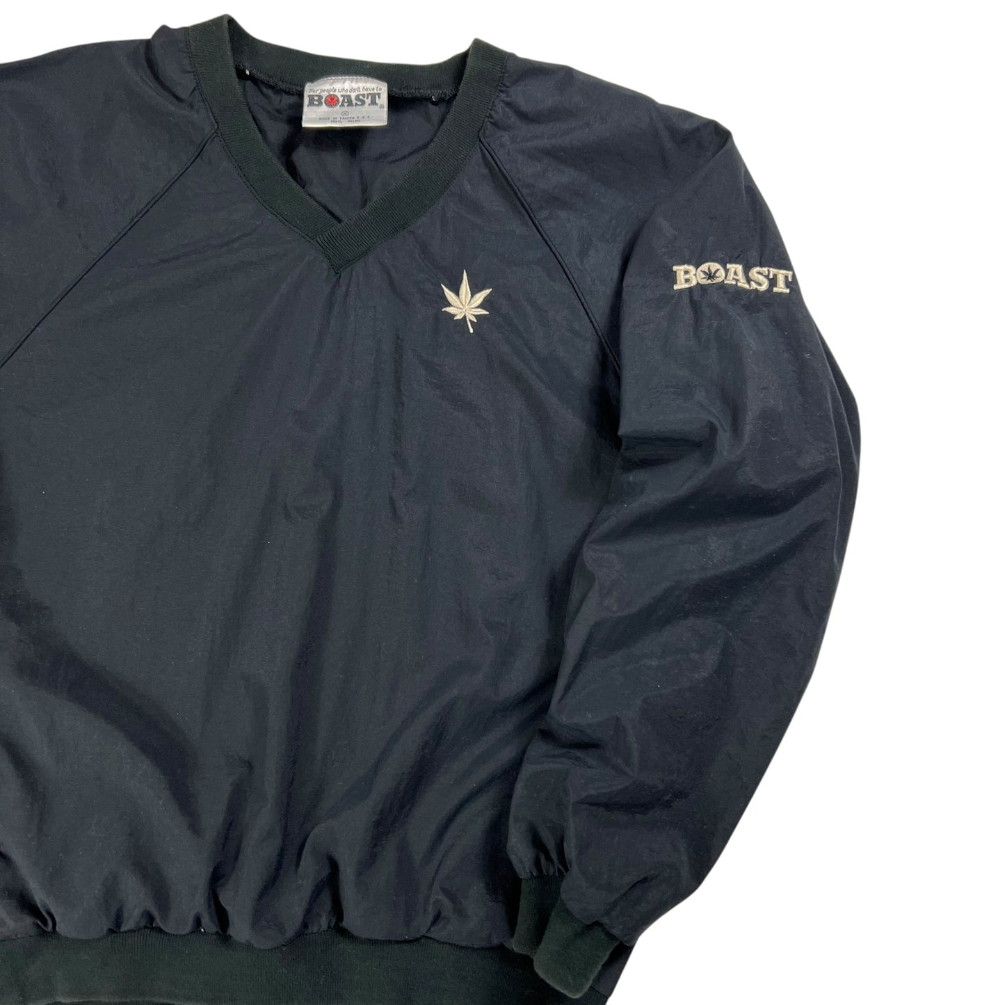 Vintage 90s BOAST marijuana leaf windbreaker (L)
