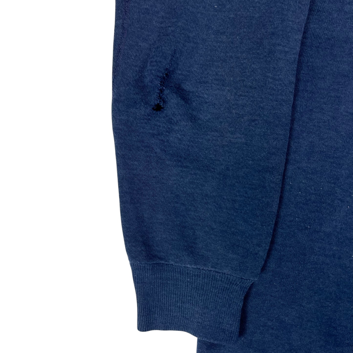 Vintage 1970s navy thrashed blank crewneck (M)