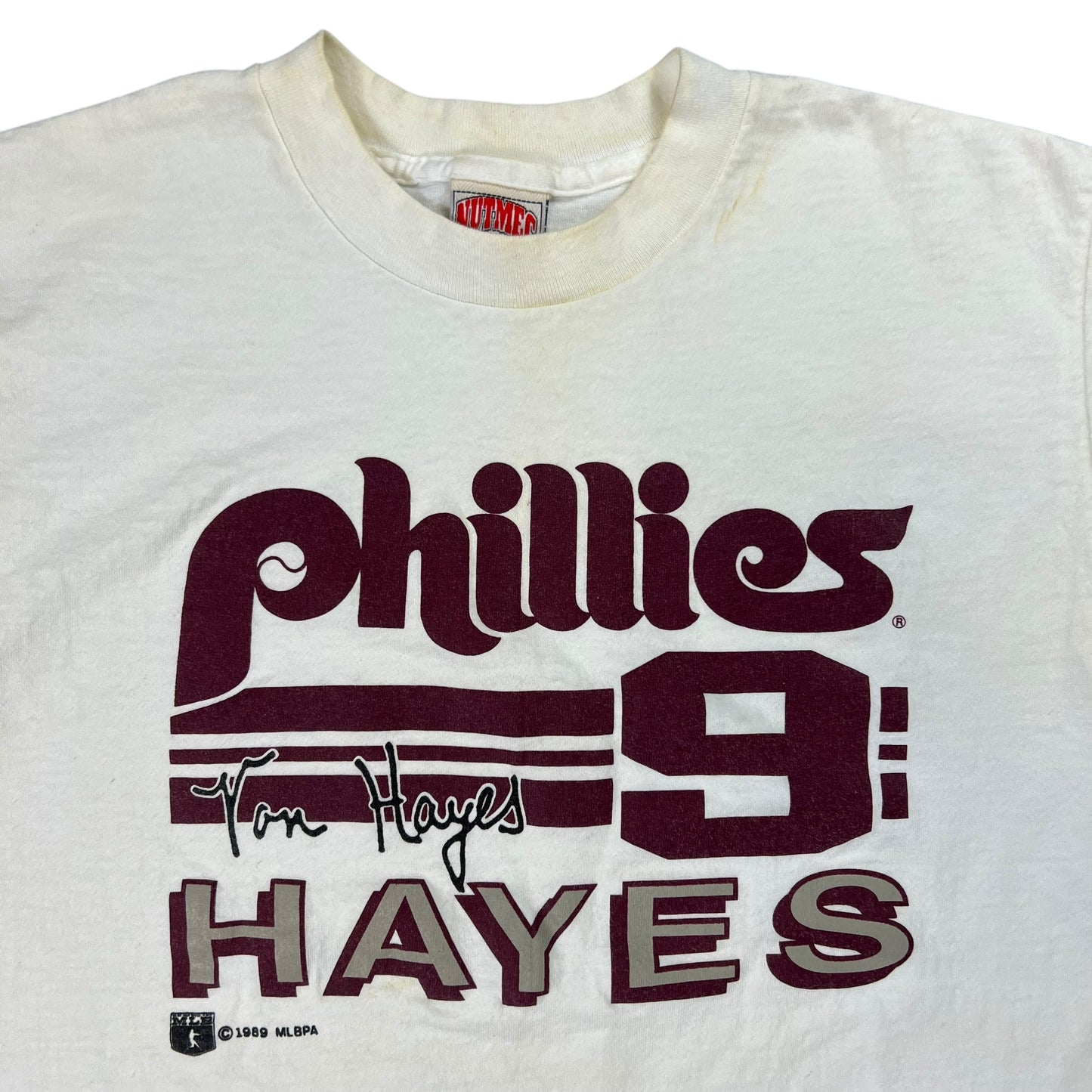 Vintage 1989 Nutmeg Philadelphia Phillies Von Hayes tee (M/L)