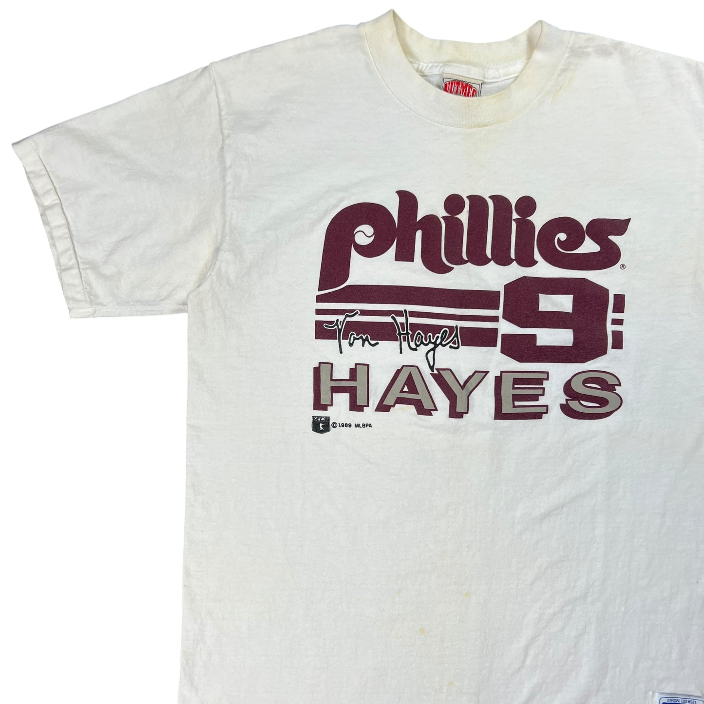 Vintage 1989 Nutmeg Philadelphia Phillies Von Hayes tee (M/L)
