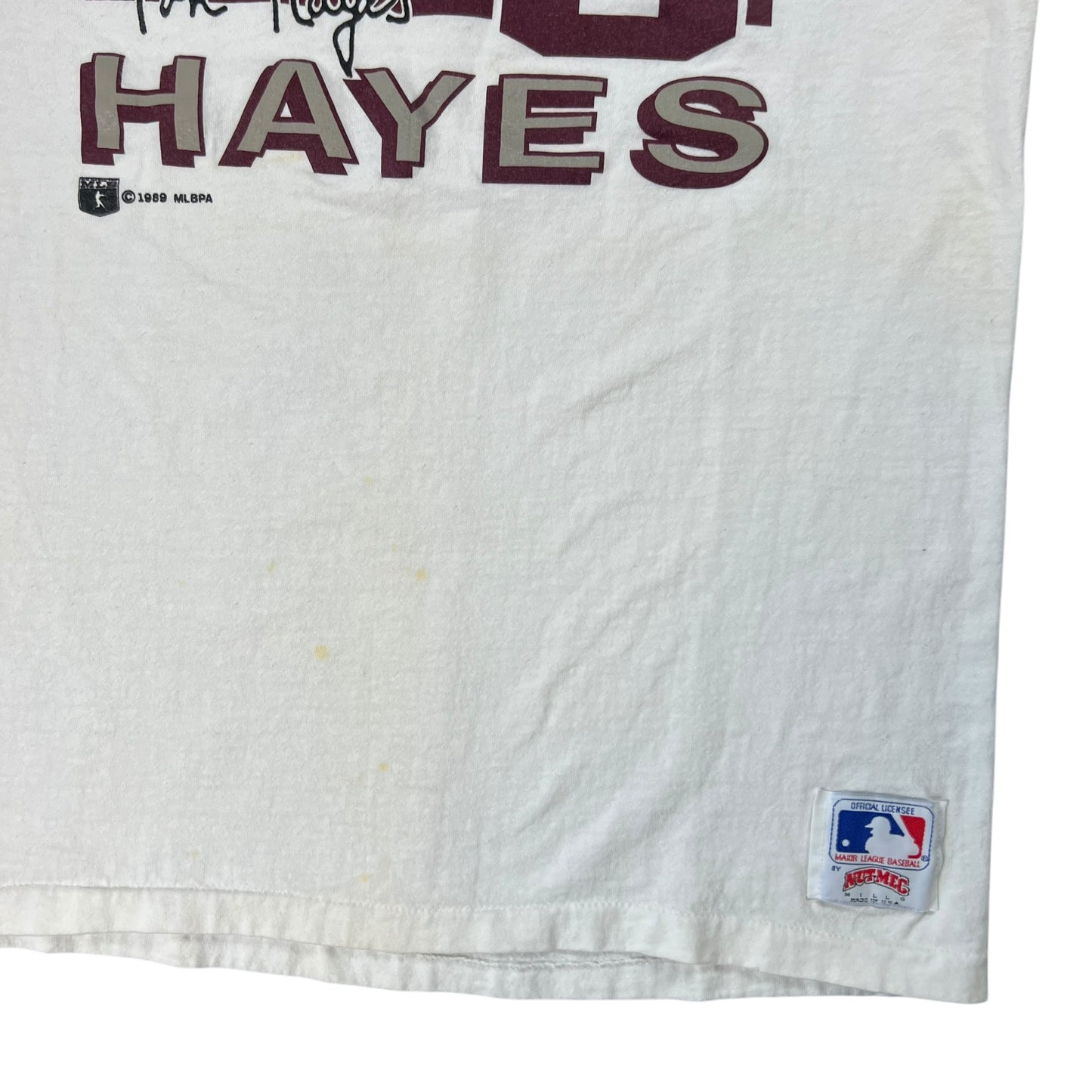 Vintage 1989 Nutmeg Philadelphia Phillies Von Hayes tee (M/L)