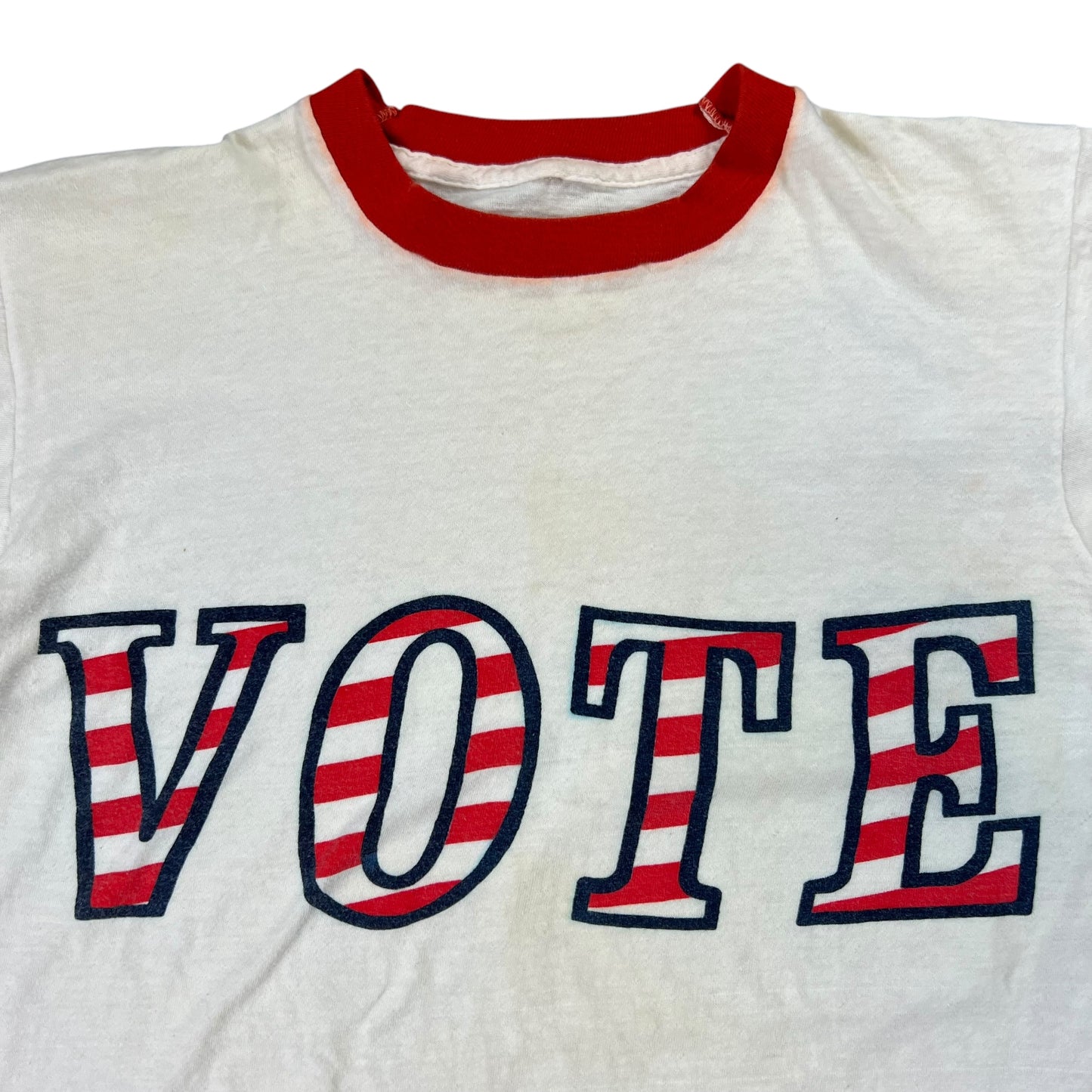 Vintage 1970s VOTE ringer tee (M)