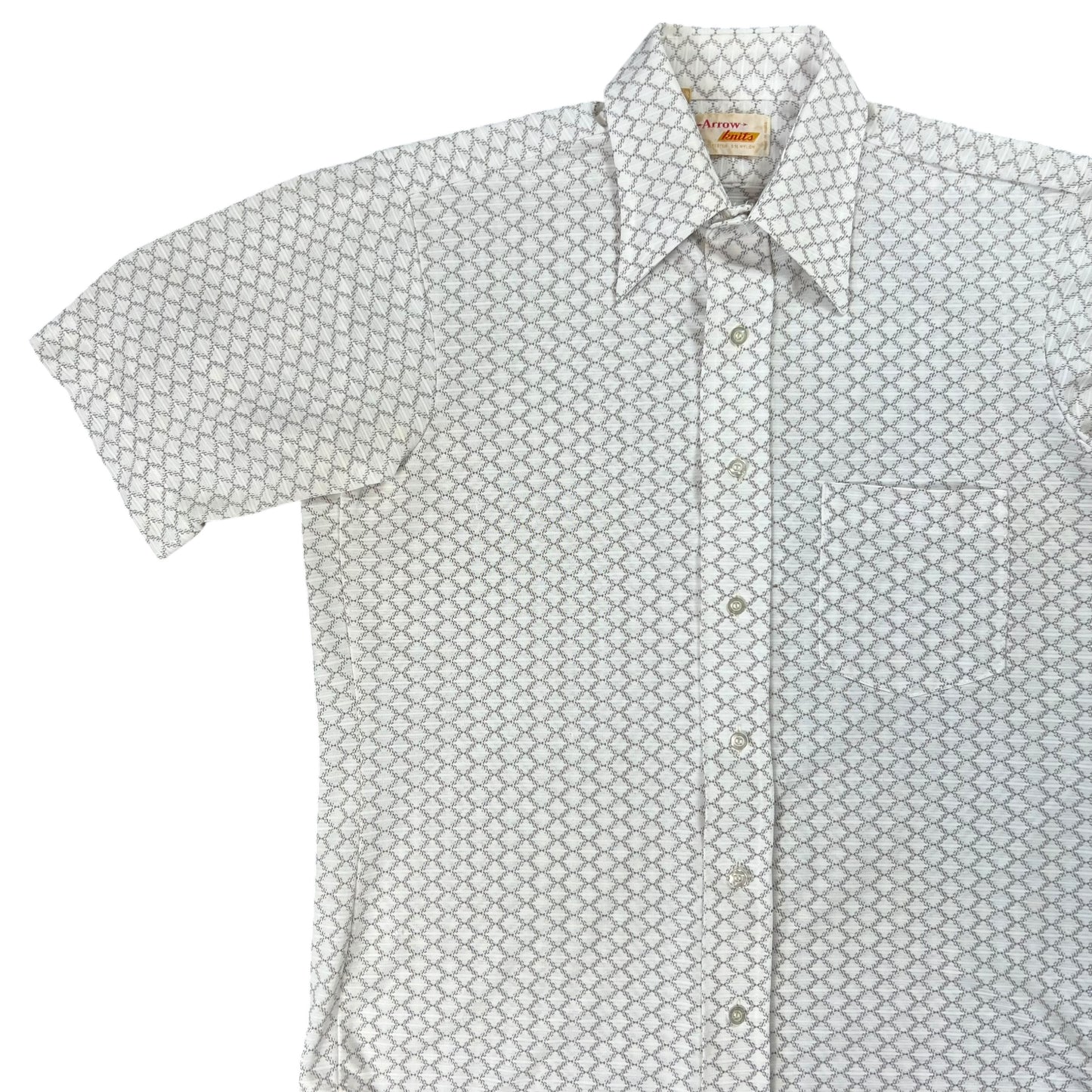 Vintage 1970s Arrow Knits checkered button up shirt (L)