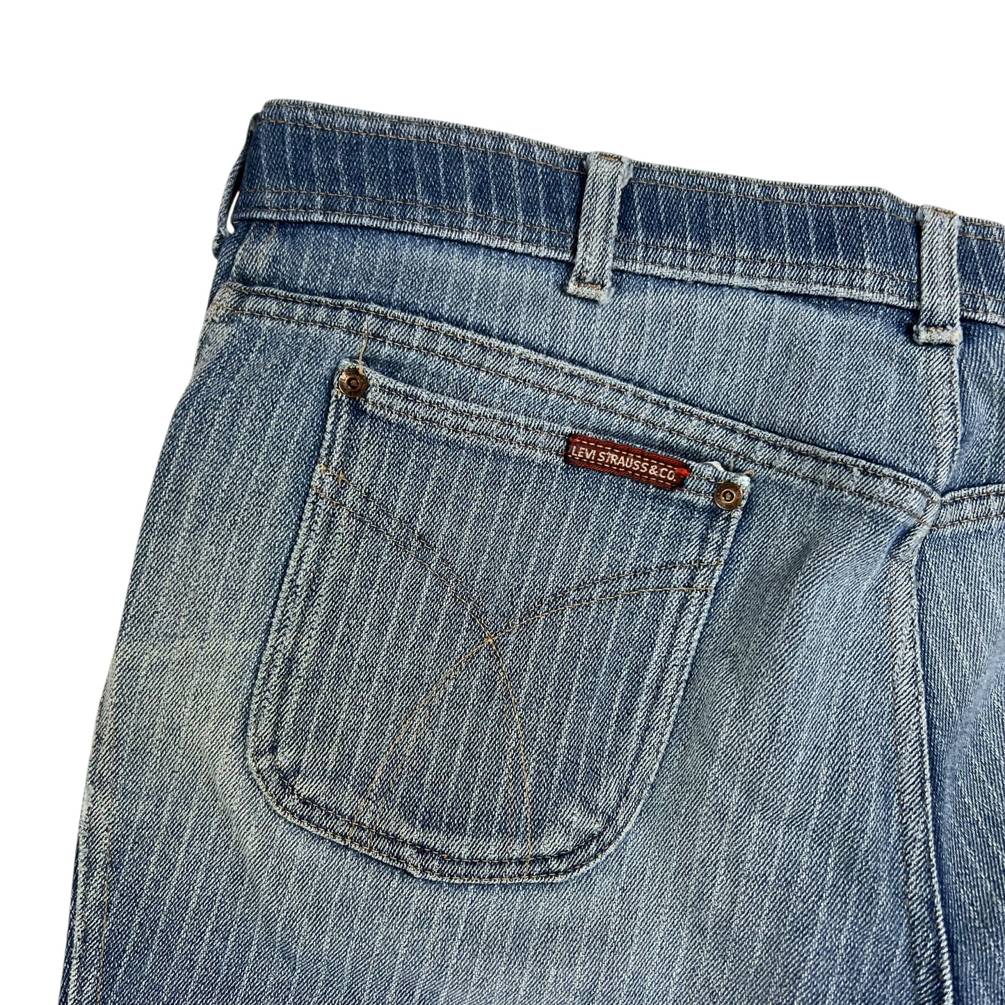 Vintage 1970s Levi’s Action Casuals striped denim jeans (36x27)