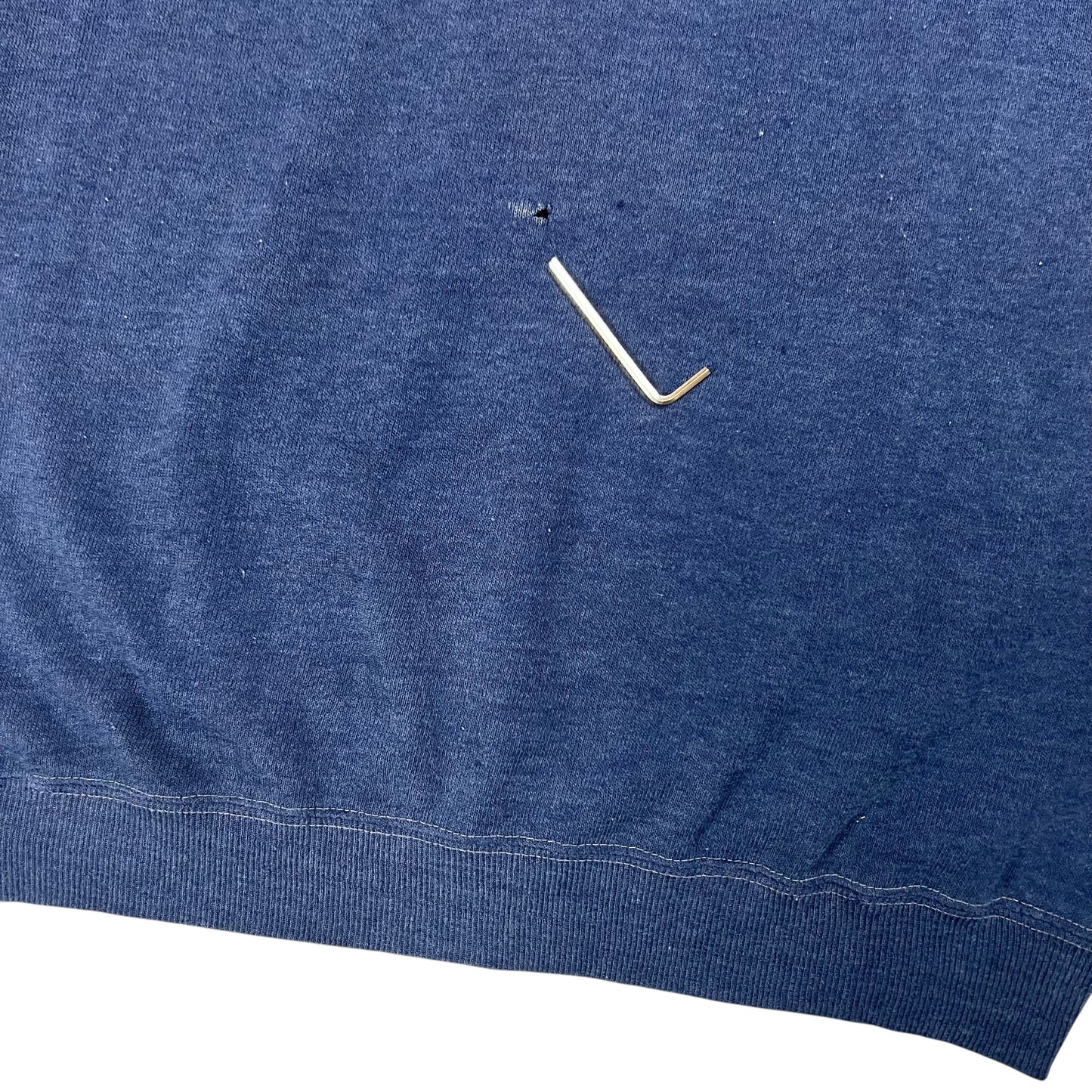 Vintage 1970s navy thrashed blank crewneck (M)