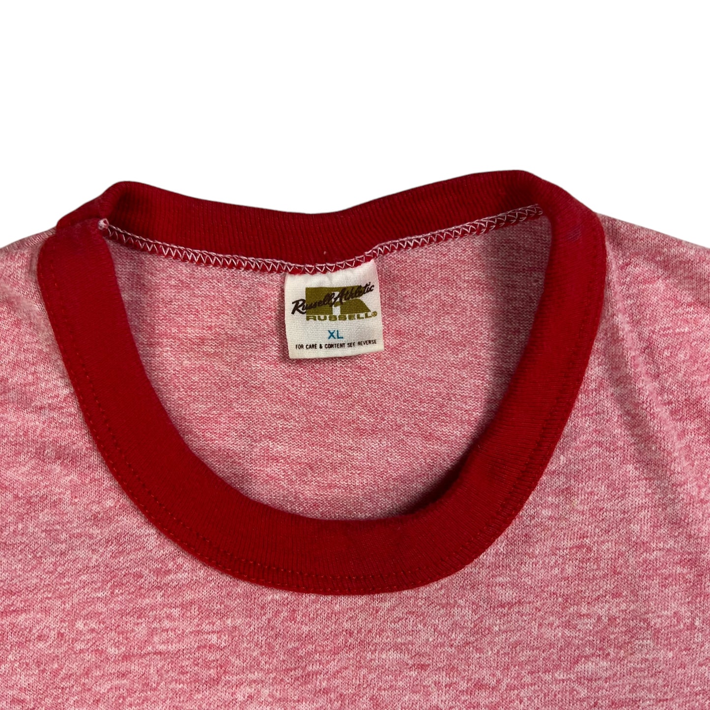 Vintage 1970s Russell Athletic Red Lobster ringer tee (L)