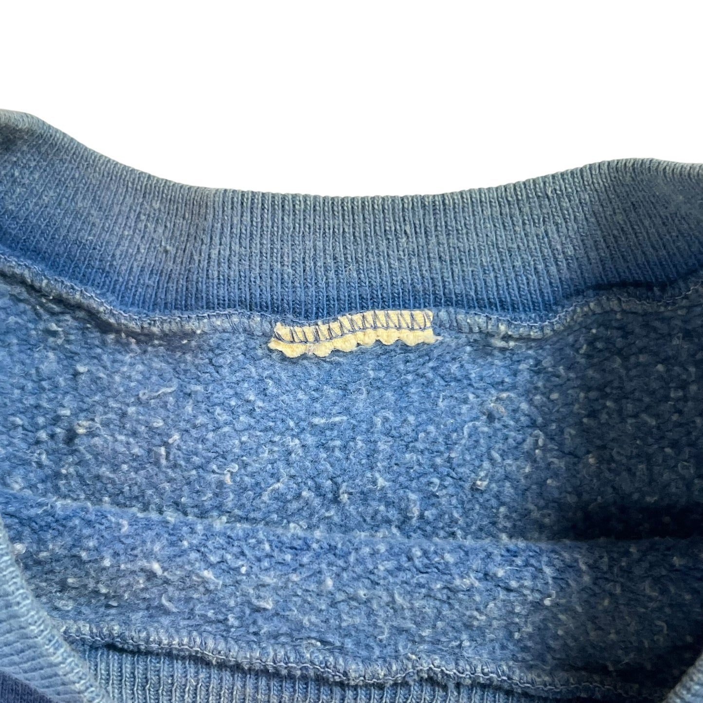 Vintage 1970s blue blank thrashed short sleeve crewneck (M)