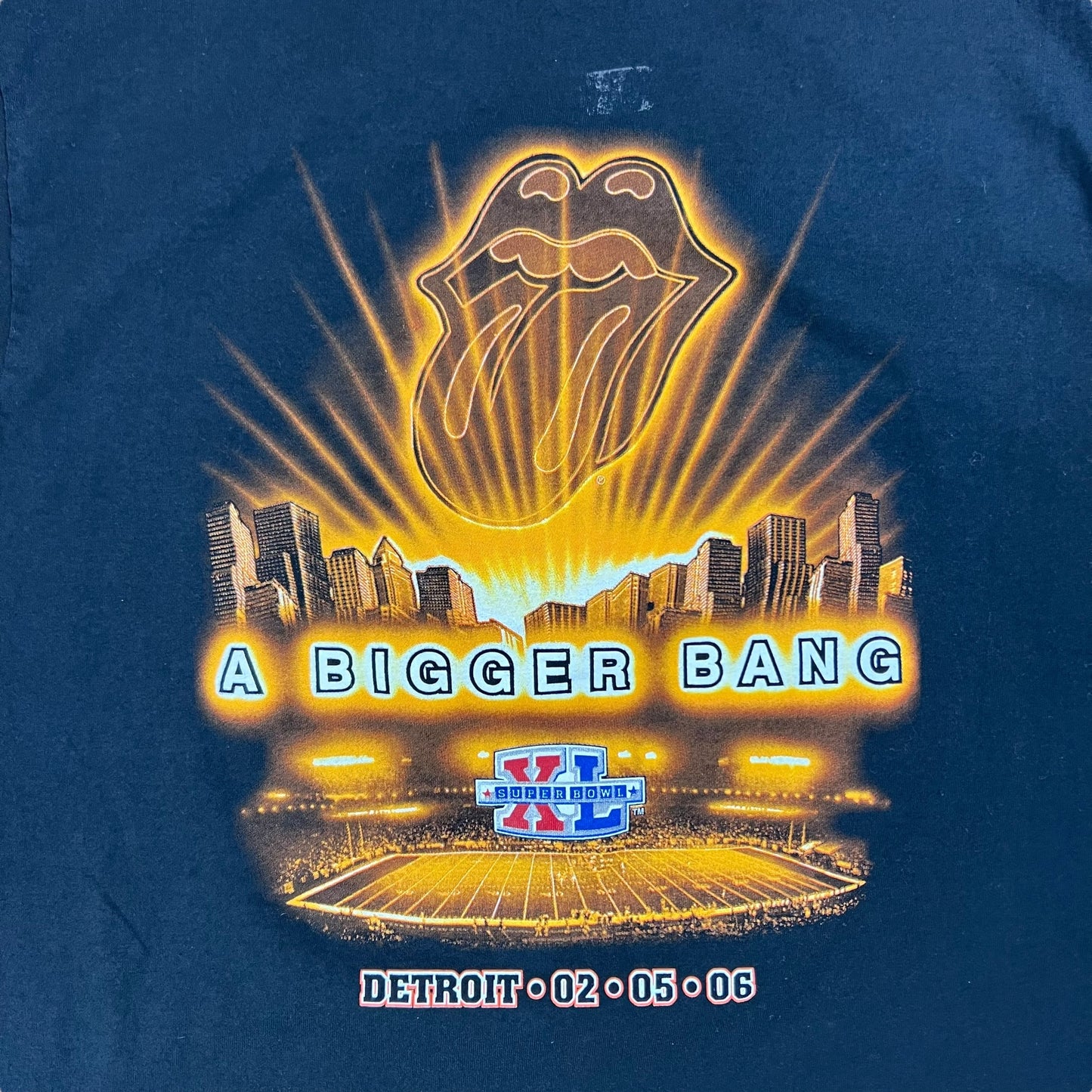 Vintage 2006 The Rolling Stones A Bigger Bang Super Bowl halftime show tee (M)