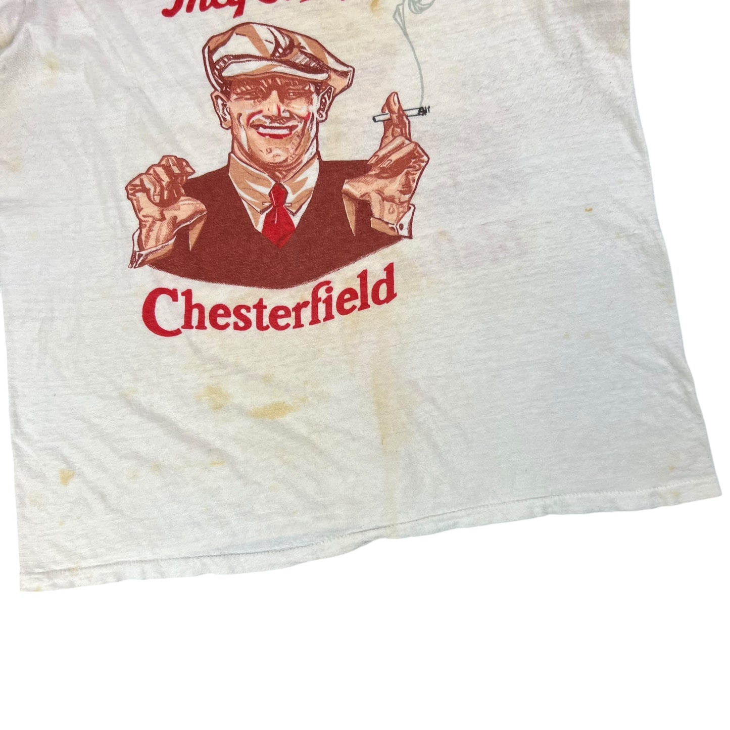 Vintage 1970s Chesterfield Cigarettes break through ringer tee (M/L)