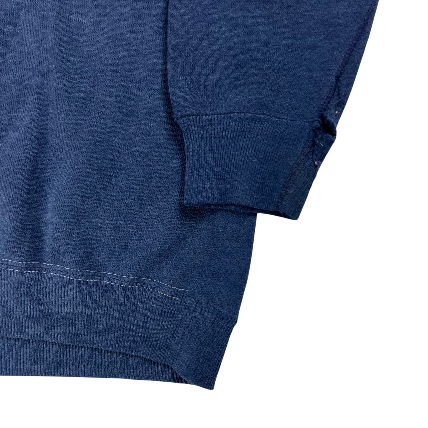 Vintage 1970s navy thrashed blank crewneck (M)