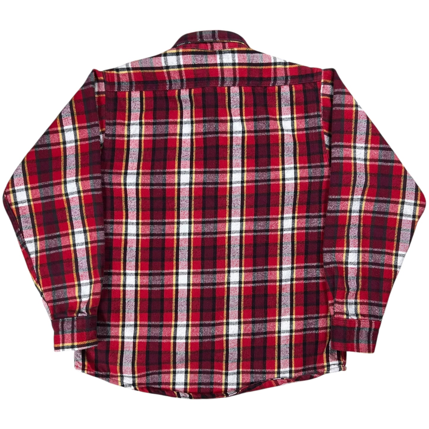 Vintage 90s Greatland Apparel 100% cotton red flannel button up shirt (M)