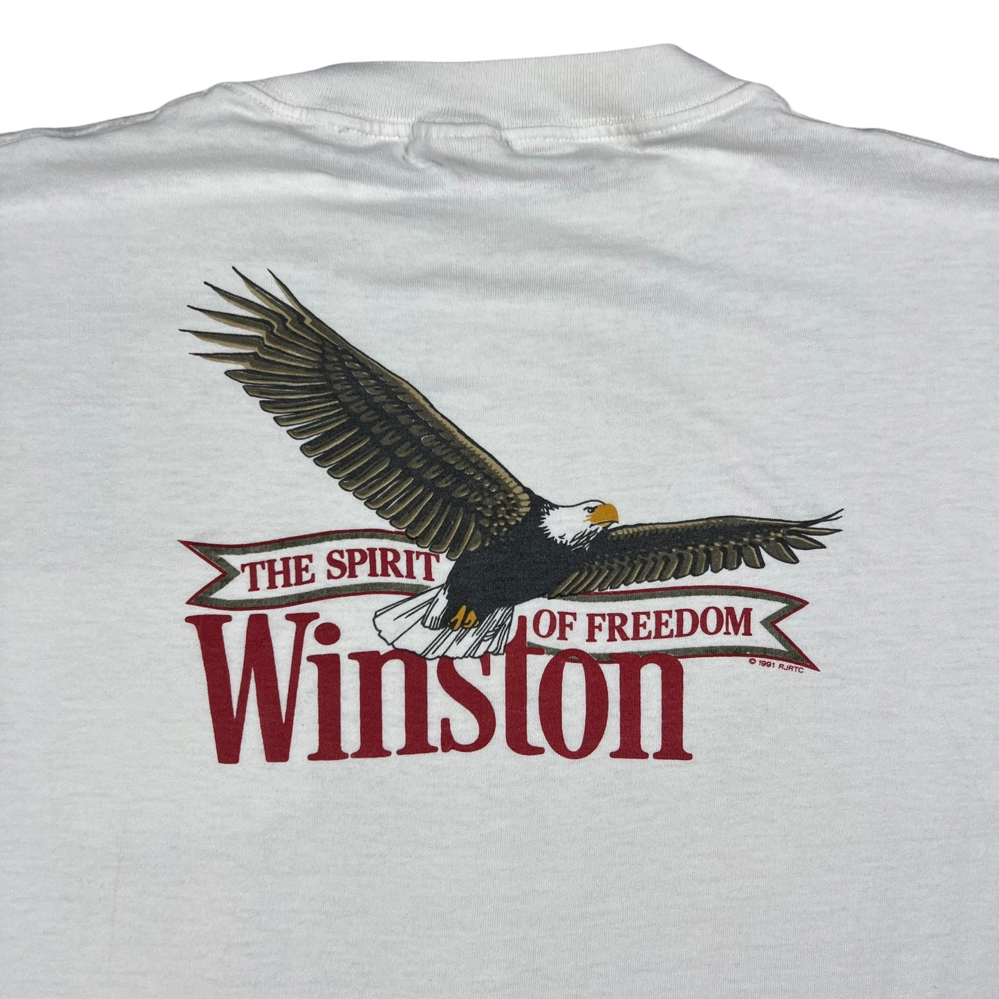 Vintage 1991 Winston Cigarettes The Spirit of Freedom pocket tee (L)