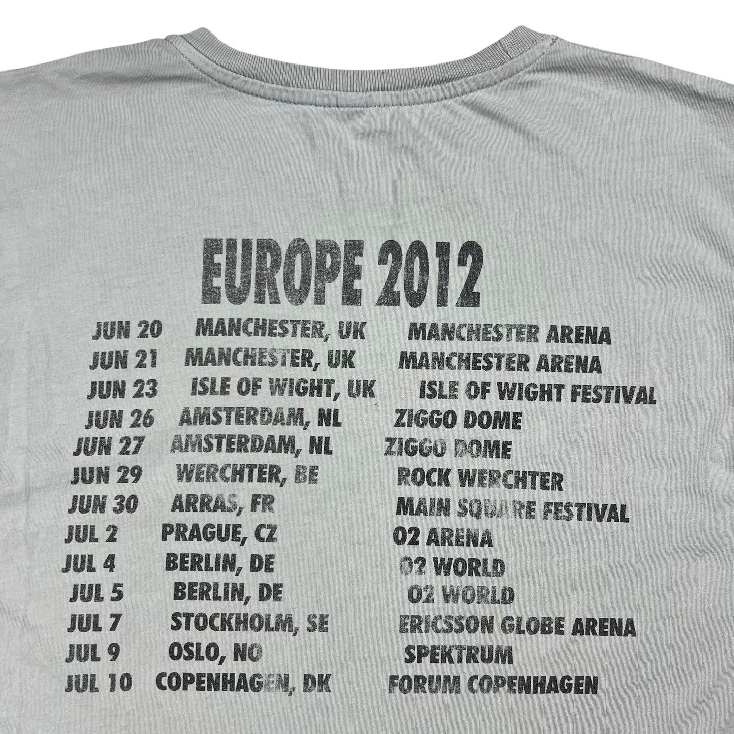 2012 Pearl Jam Europe tour band tee (M)