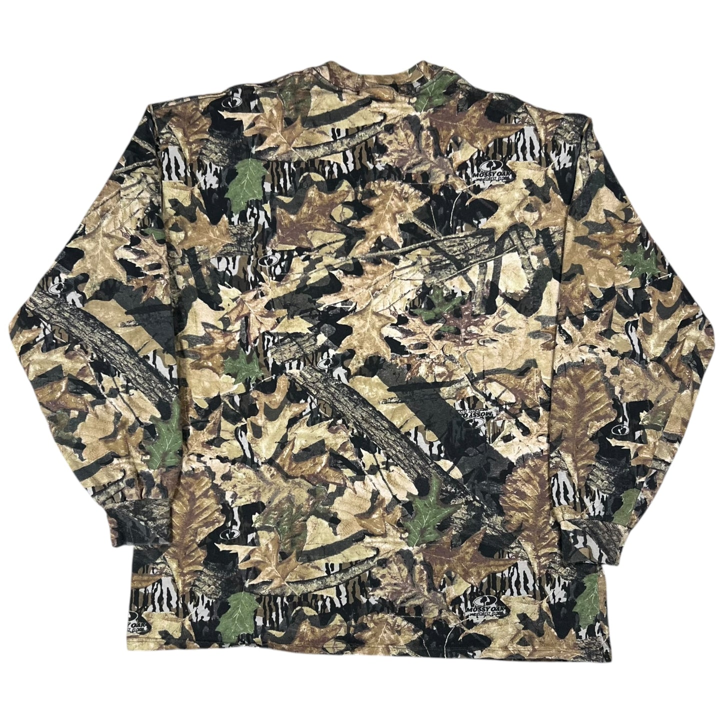 Vintage 90s Jerzees outdoors mossy oak camo mock neck long sleeve (XL)