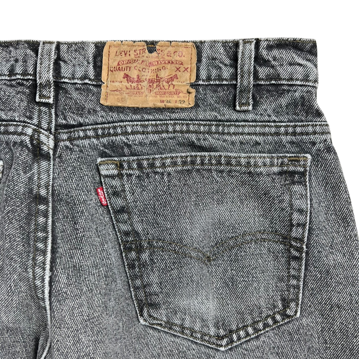 Vintage 90s Levi’s 505 XX black denim jeans (35x31)