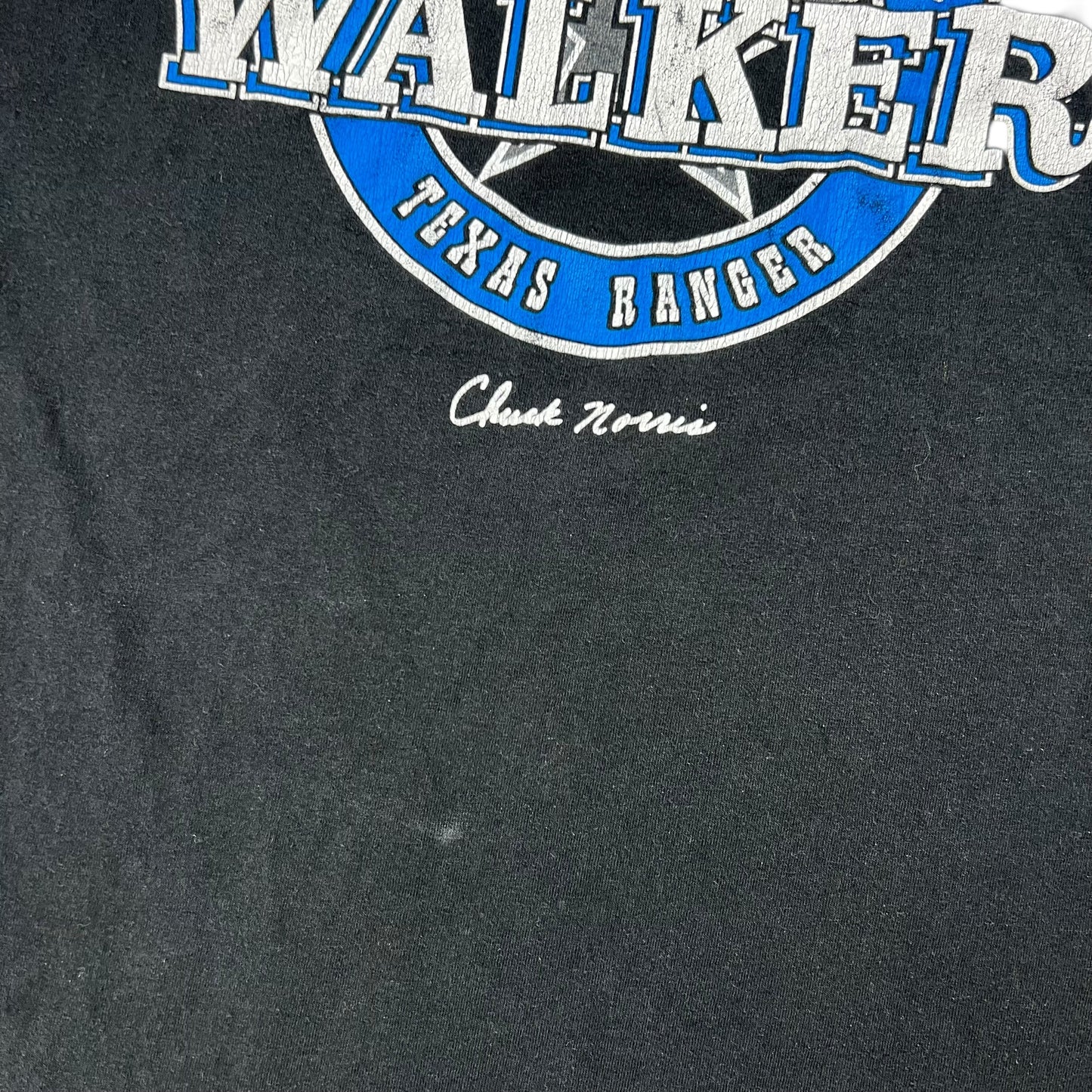 Vintage 90s Chuck Norris Walker Texas Ranger Cast & Crew faded movie tee (XL)
