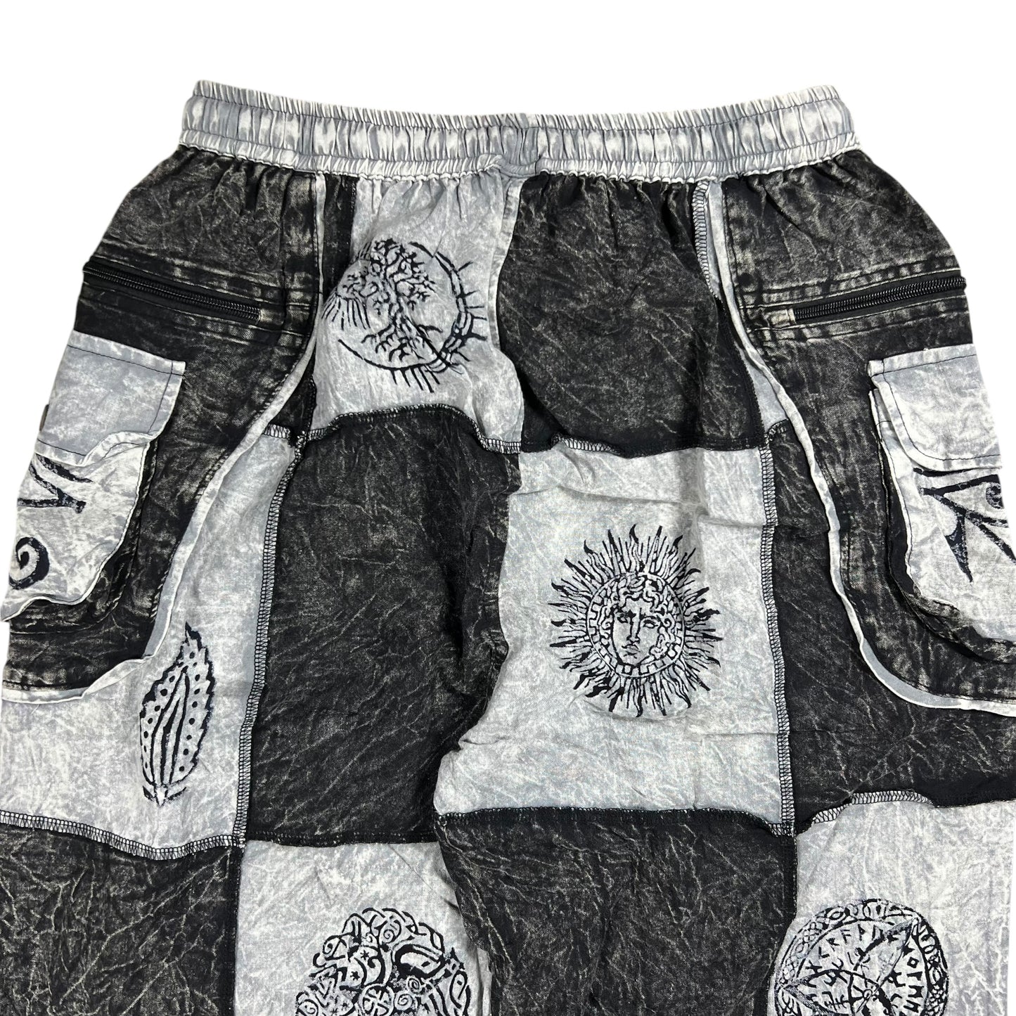 Y2K Cotton Patchwork Boho Hippie pants (M) DS NWT