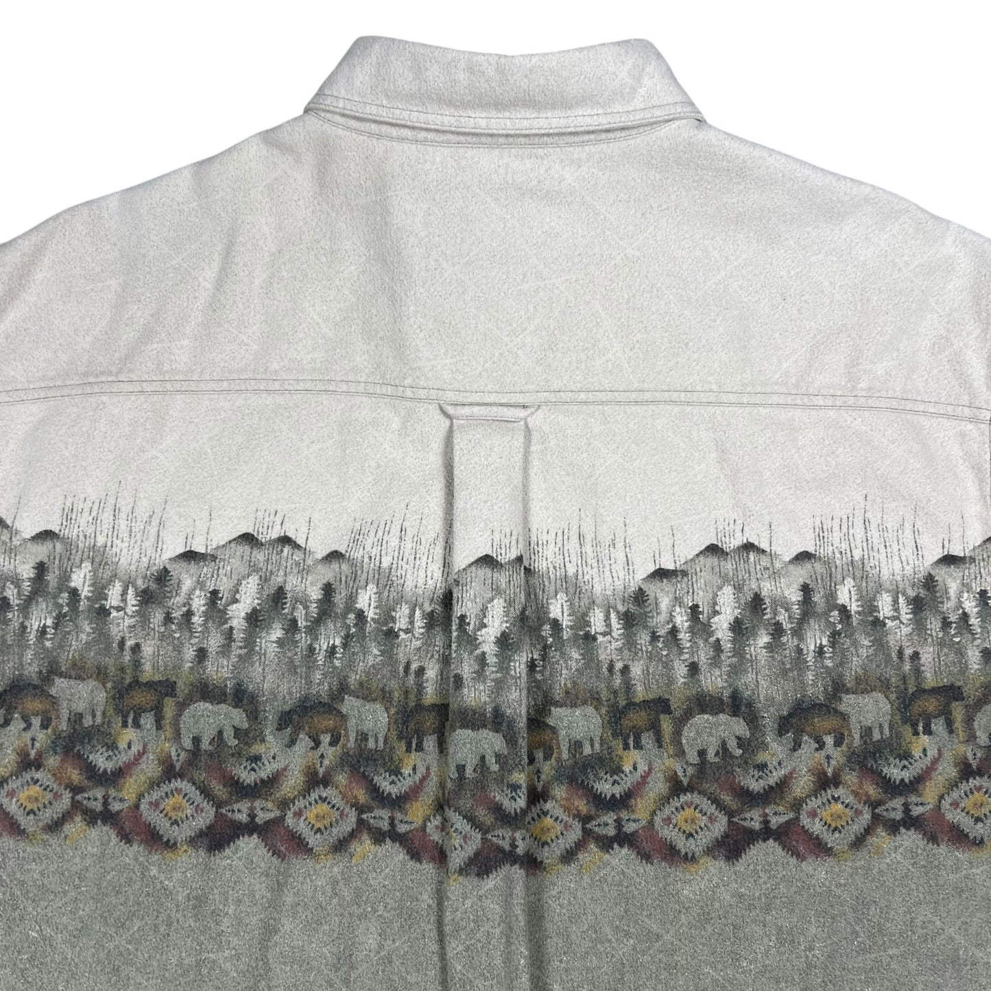 Vintage 90s Woolrich Bears Nature chamois button down shirt (XL)