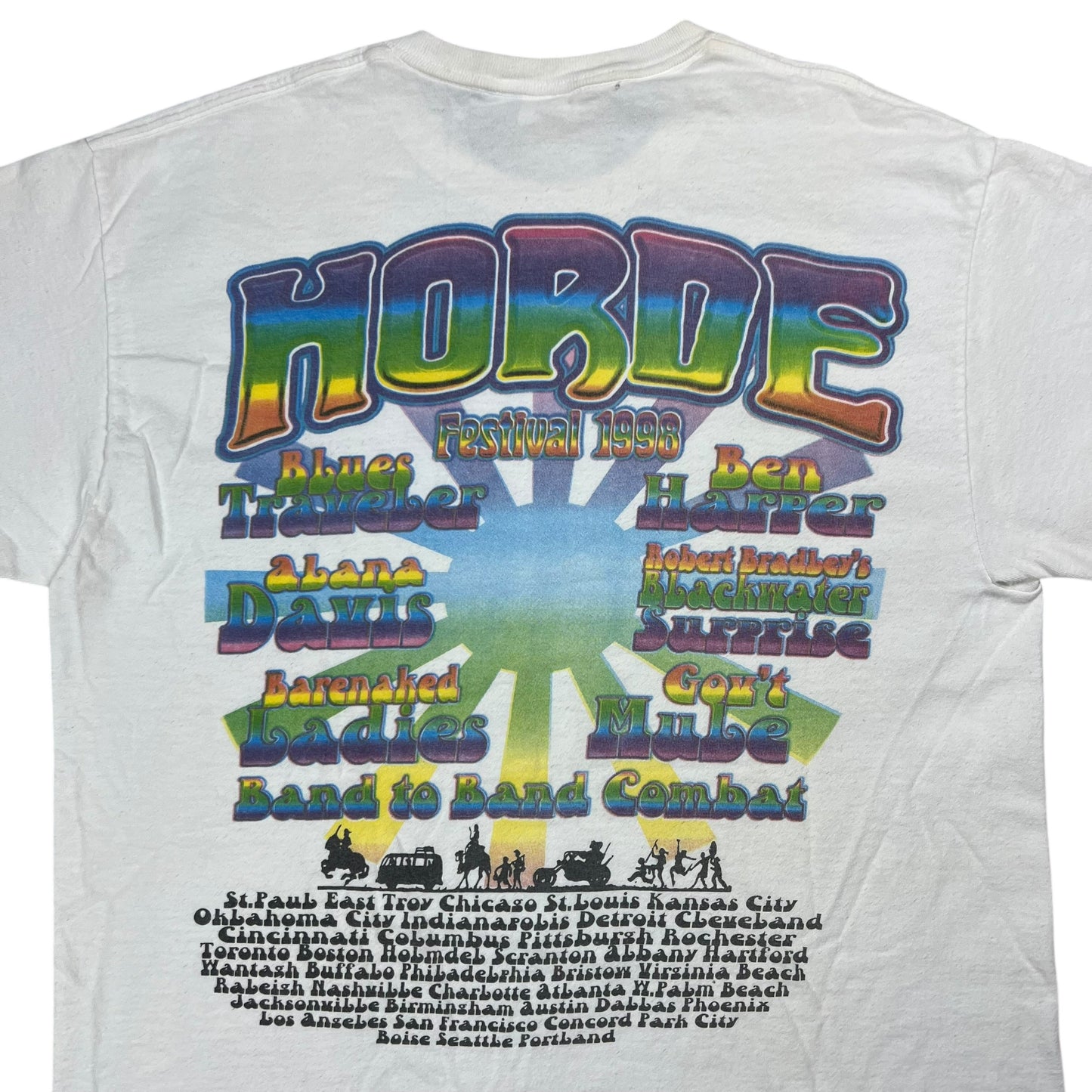 Vintage 1998 HORDE Festival Gov’t Mule band tee (L)