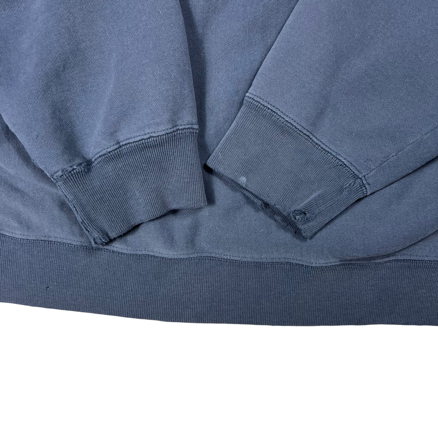 Vintage 90s GAP Athletic 1969 faded navy weave hoodie (L)