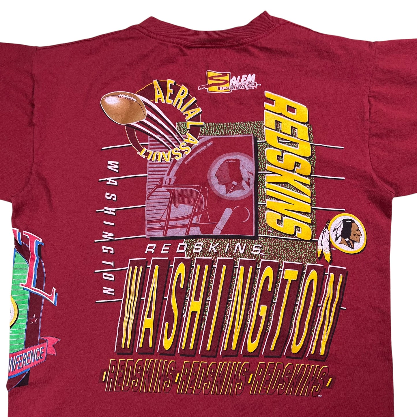Vintage 1991 Salem Sports Washington Redskins Aerial Assault all over print tee (L)