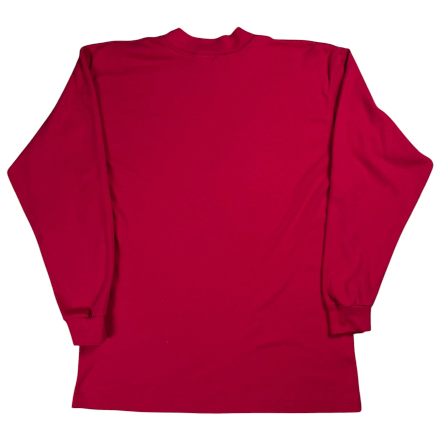 Vintage 90s Bauer Hockey Canada made red long sleeve mock neck shirt (M)